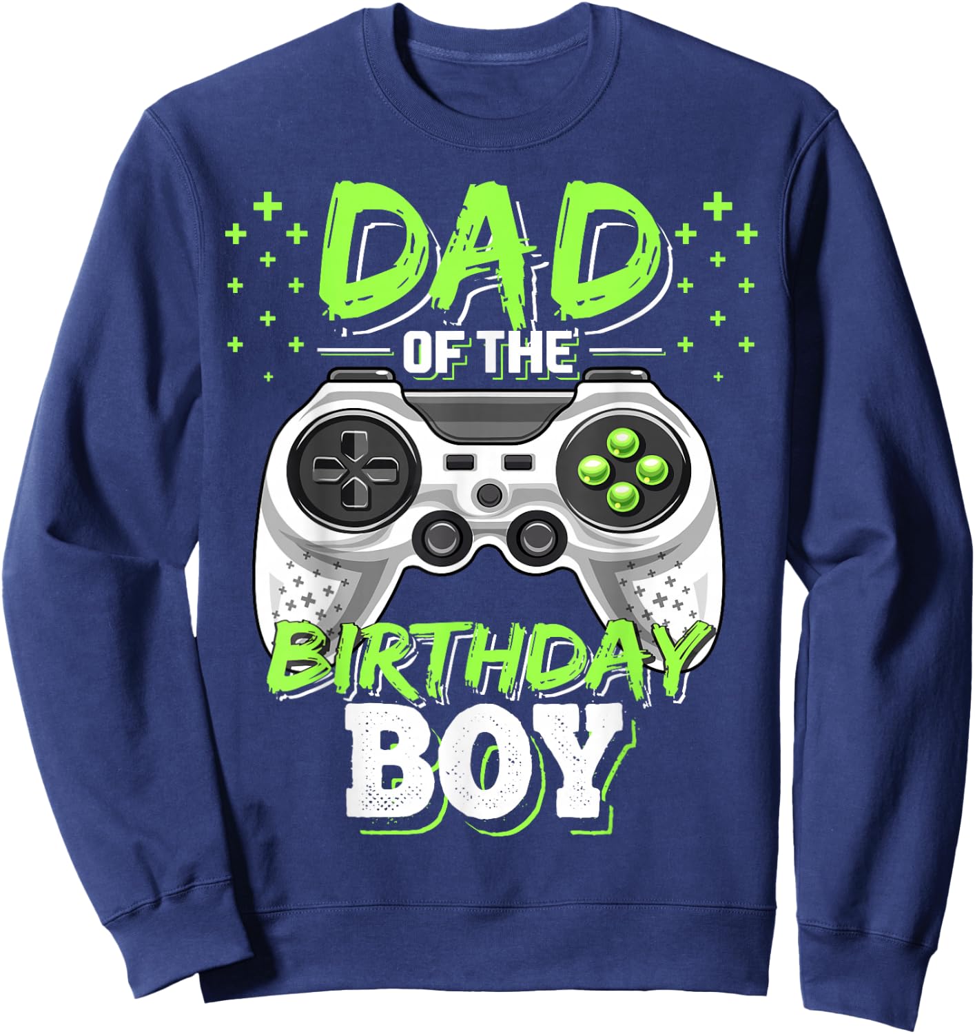Dad of the Birthday Boy Matching Video Gamer Birthday Party Sweatshirt - Sweatshirt | Navy