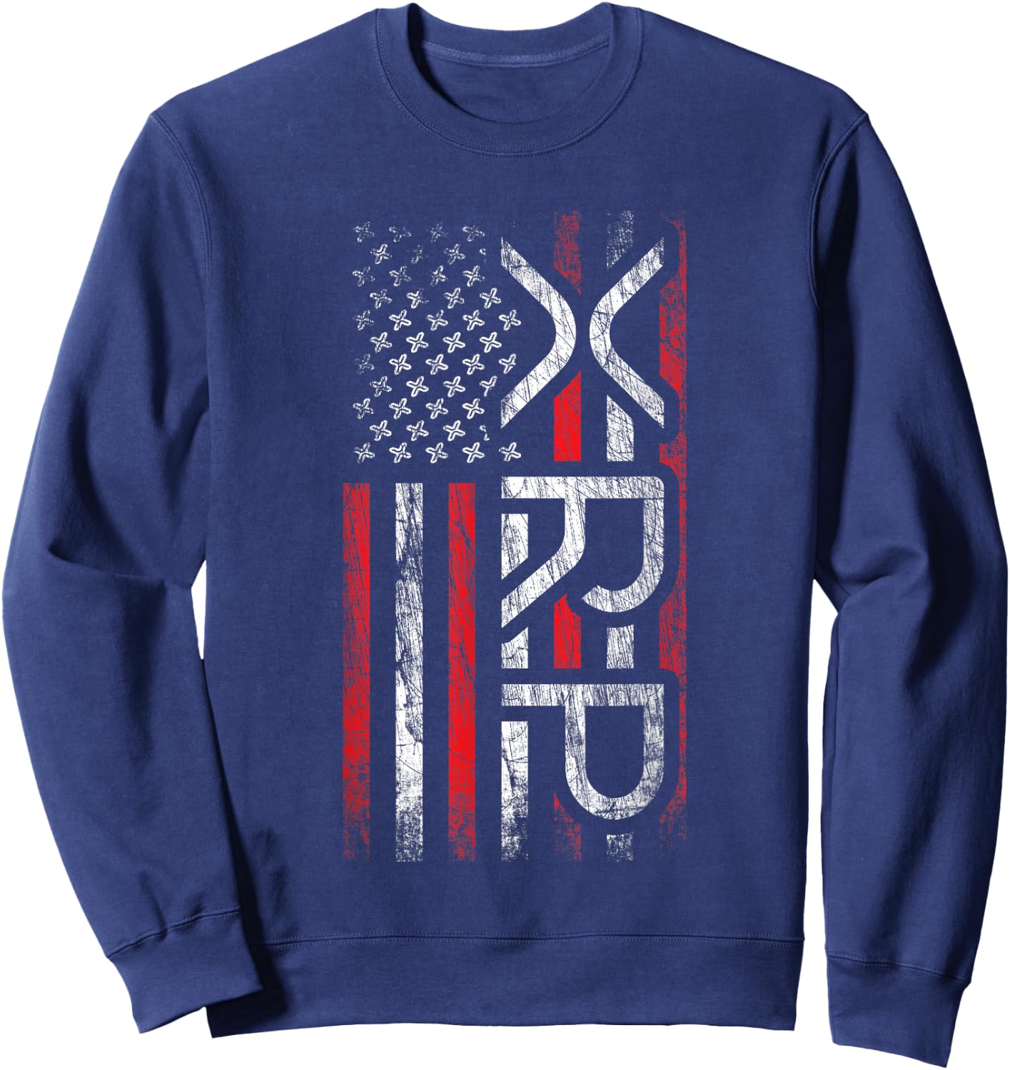 XRP Crypto - XRP Cryptocurrency - American Flag - XRP Sweatshirt - Sweatshirt | Navy