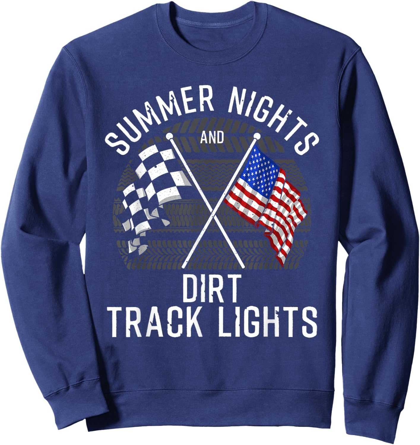 Funny Dirt Racing Gift Women Cool Dirt Track Racing Sweatshirt - Sweatshirt | Navy
