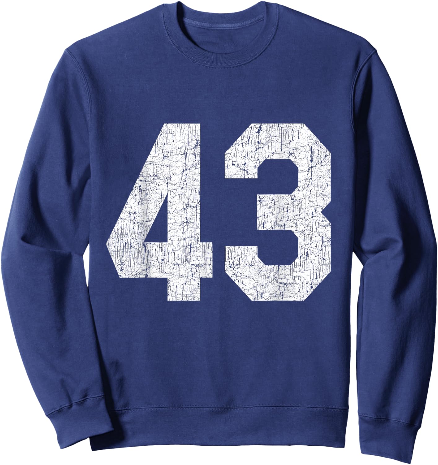 #43 Jersey Uniform Varsity Sports Number, 43rd Birthday Sweatshirt - Sweatshirt | Navy