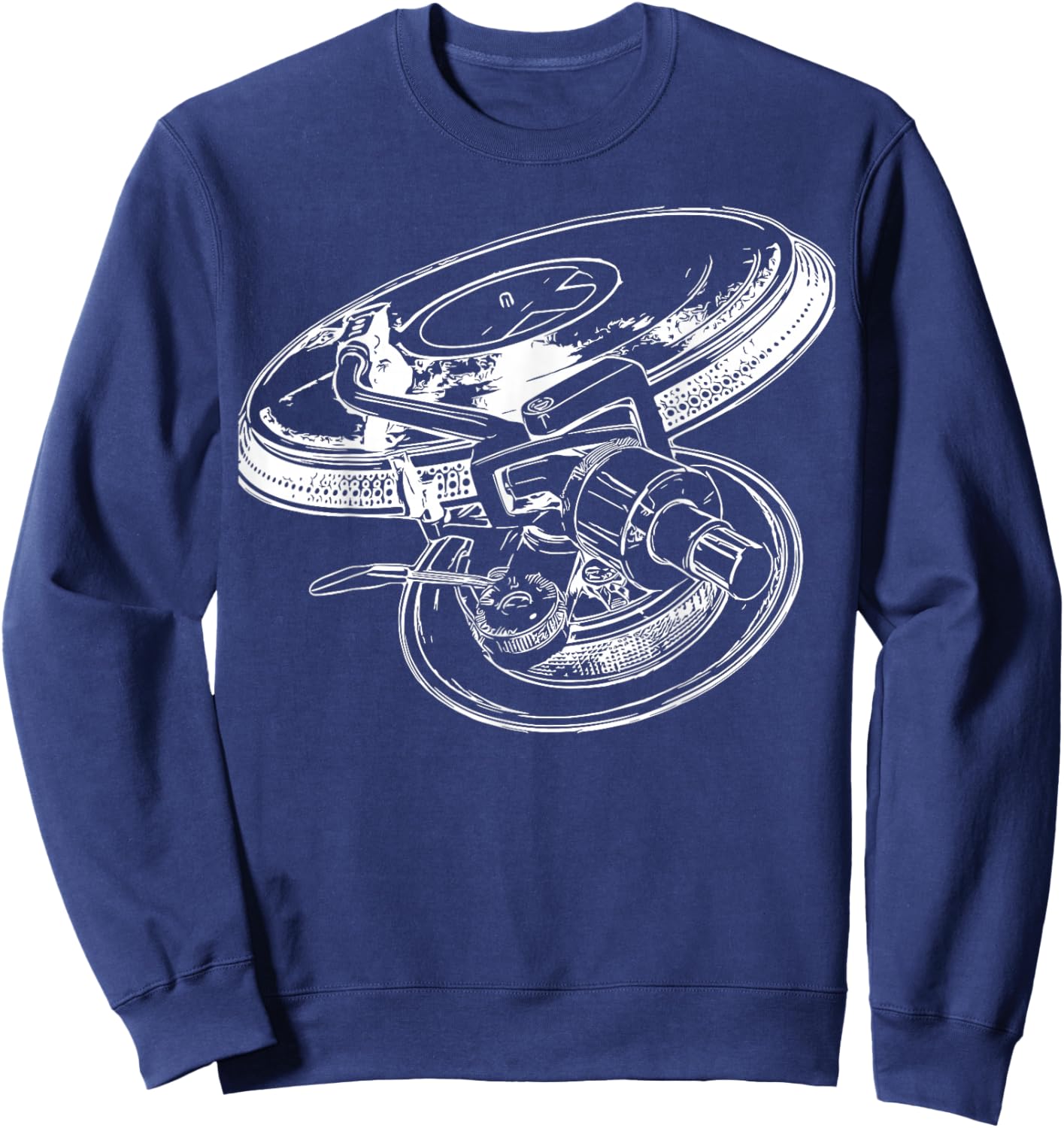 Technics 1200 Turntable - Club DJ - Vinyl Junkie Sweatshirt - Sweatshirt | Navy
