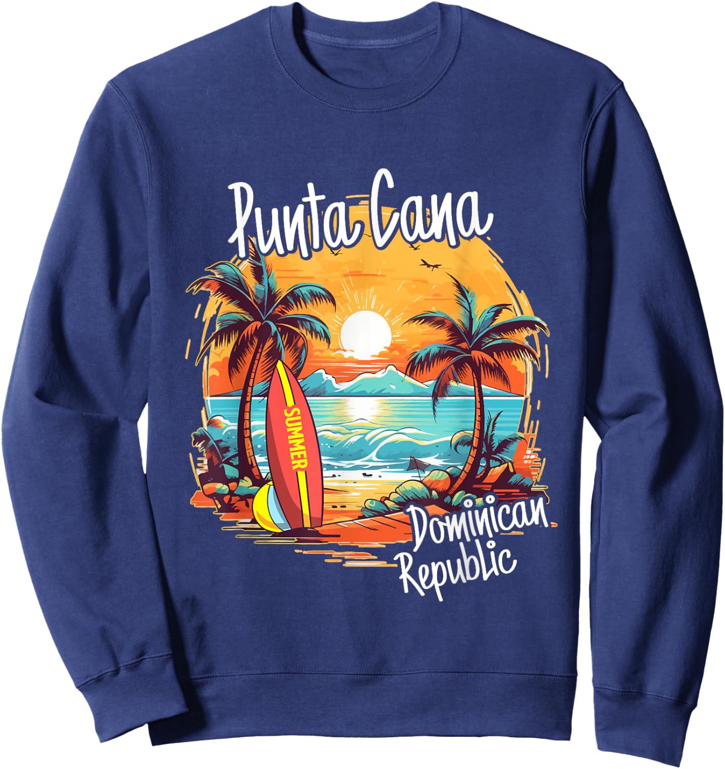 Punta Cana Vacation Dominican Republic Beach Family Trip Sweatshirt - Sweatshirt | Navy