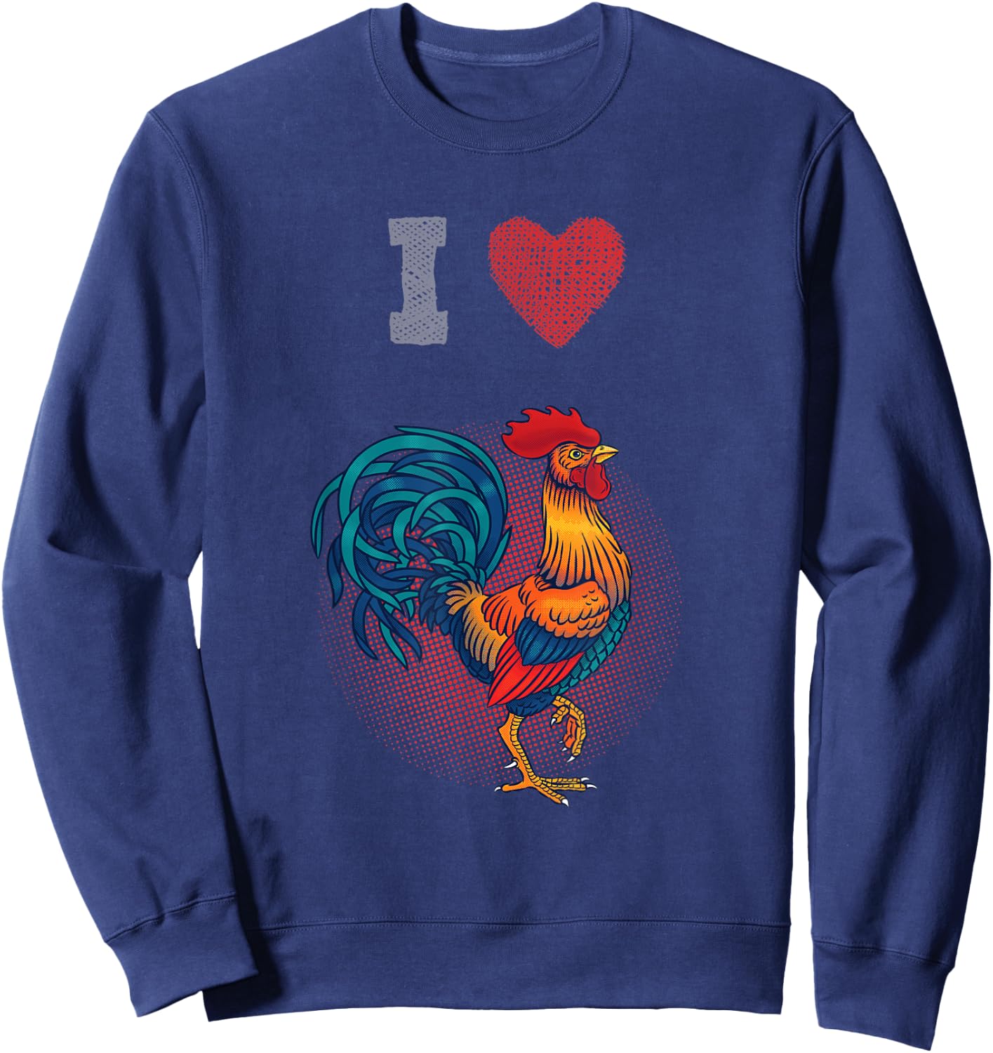 I Love Chickens - Cock / Rooster Sweatshirt - Sweatshirt | Navy