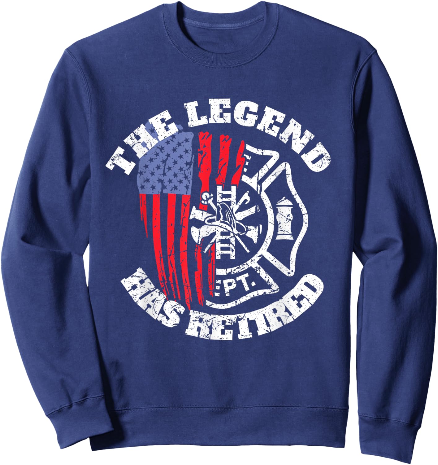 Retired Fire Chief Retirement Firefighter Fireman Sweatshirt - Sweatshirt | Navy