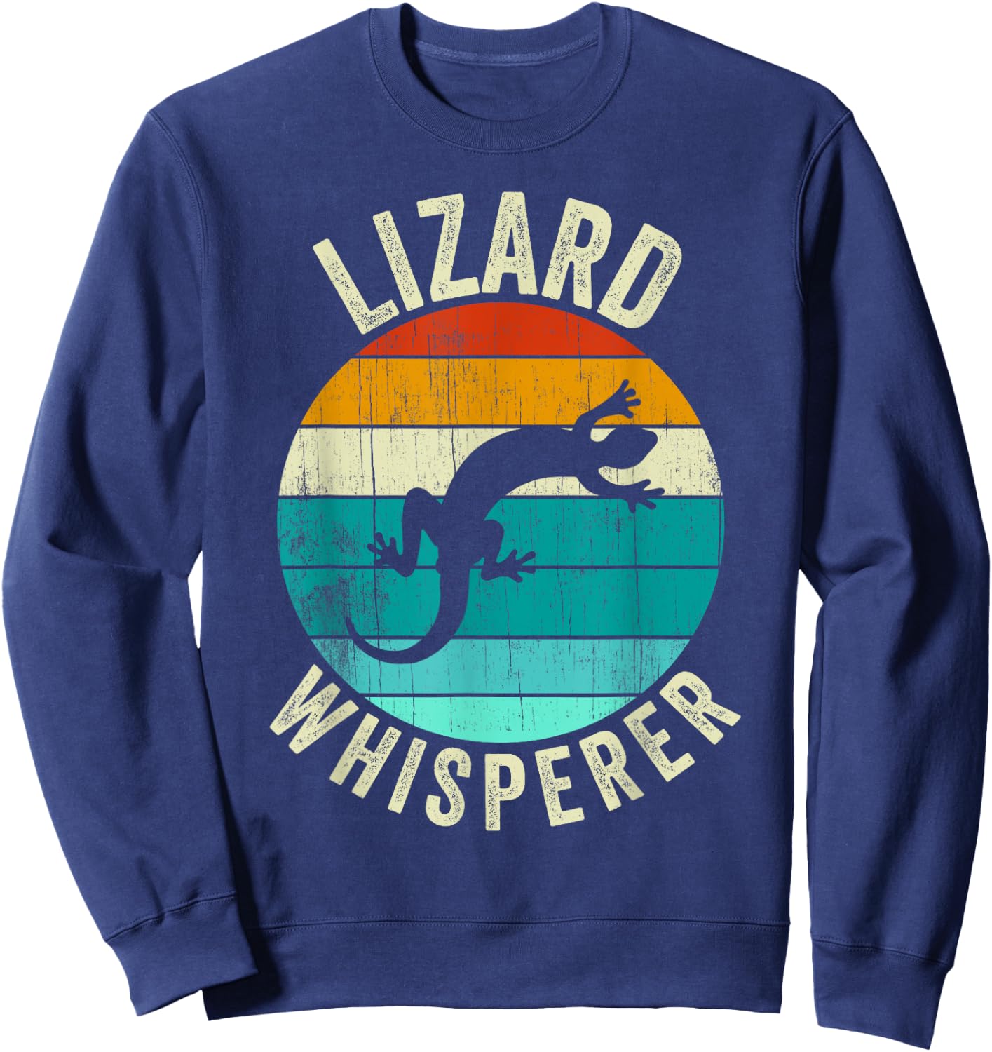 Vintage Retro Lizard Whisperer Gecko Reptile Lover Kids Gift Sweatshirt - Sweatshirt | Navy