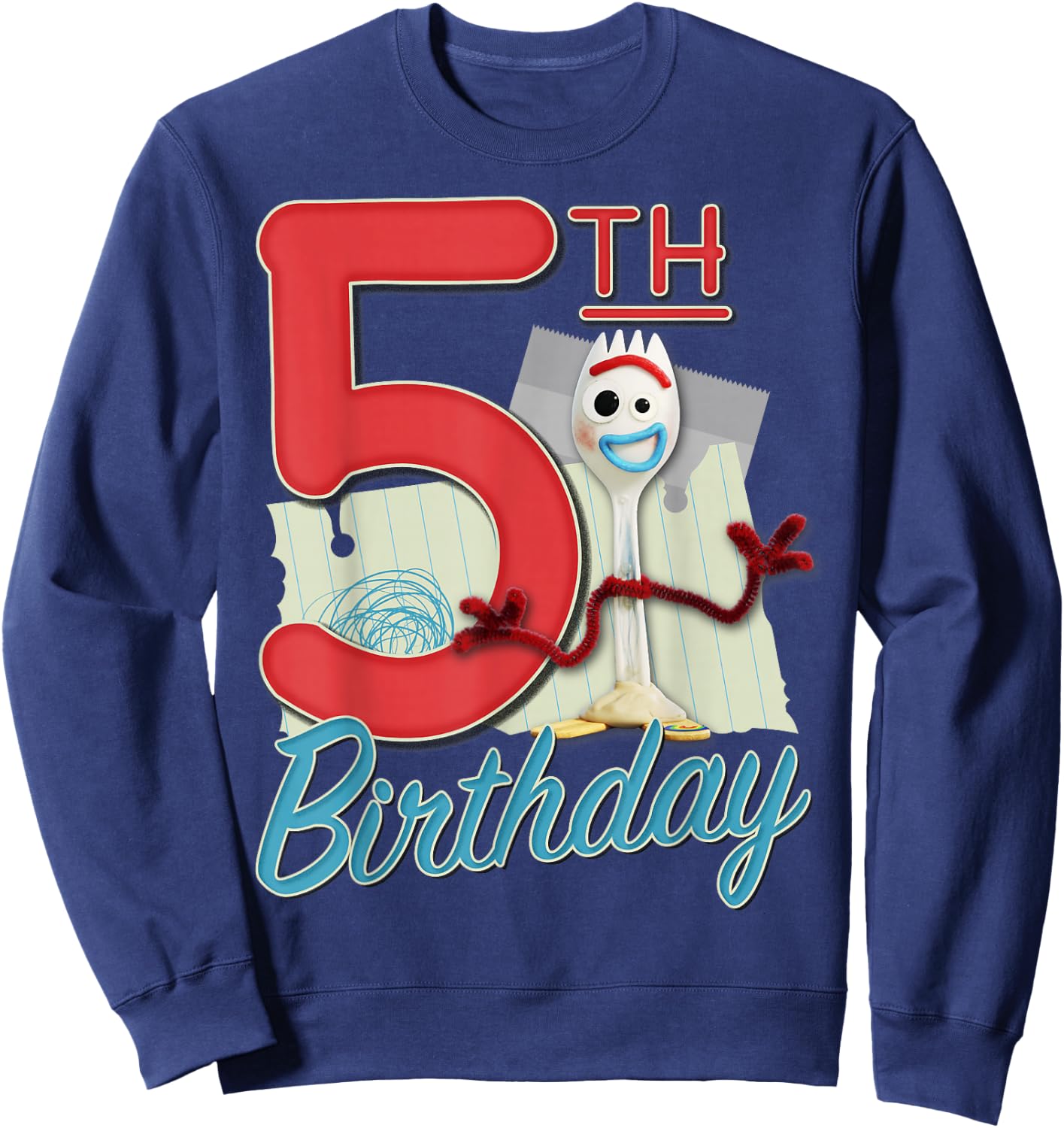 Disney Pixar Toy Story 4 Forky 5th Birthday Sweatshirt - Sweatshirt | Navy