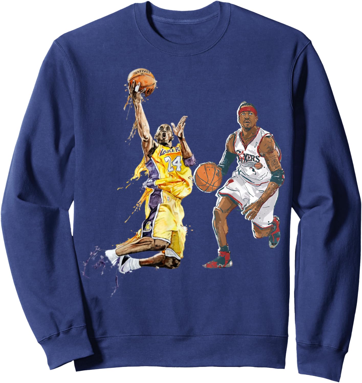Basketball Stars Legends Vintage Retro Shirt Sweatshirt - Sweatshirt | Navy