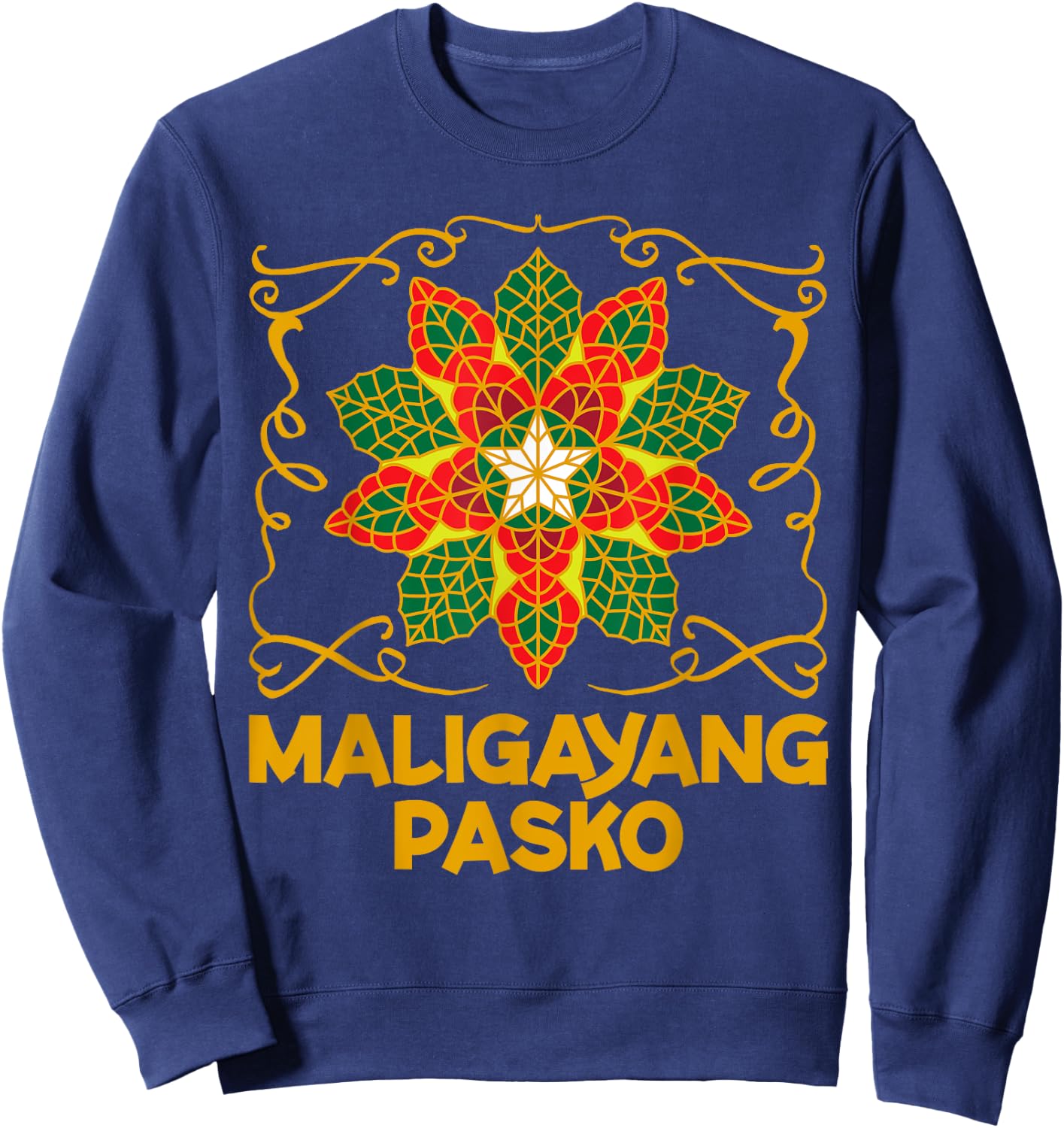 Philippines Christmas Pinoy Maligayang Pasko Sweatshirt - Sweatshirt | Navy