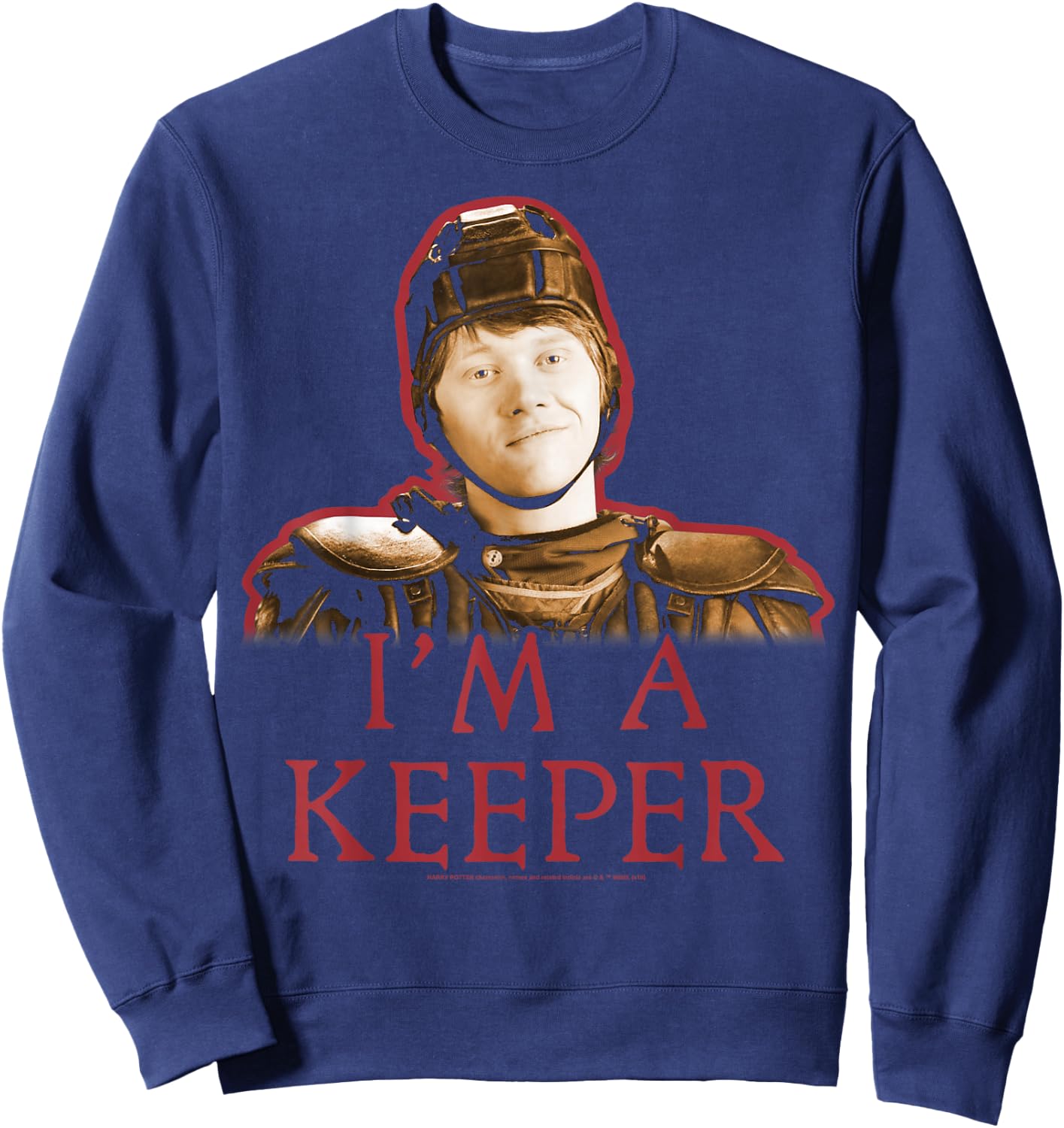 Harry Potter Ron Weasley I'm A Keeper Portrait Sweatshirt - Sweatshirt | Navy