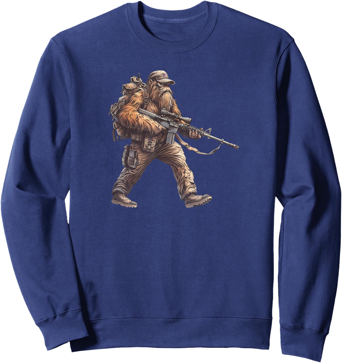 Tacti-Squatch Tactical Sasquatch Military Bigfoot AR15 Sweatshirt - Sweatshirt | Navy