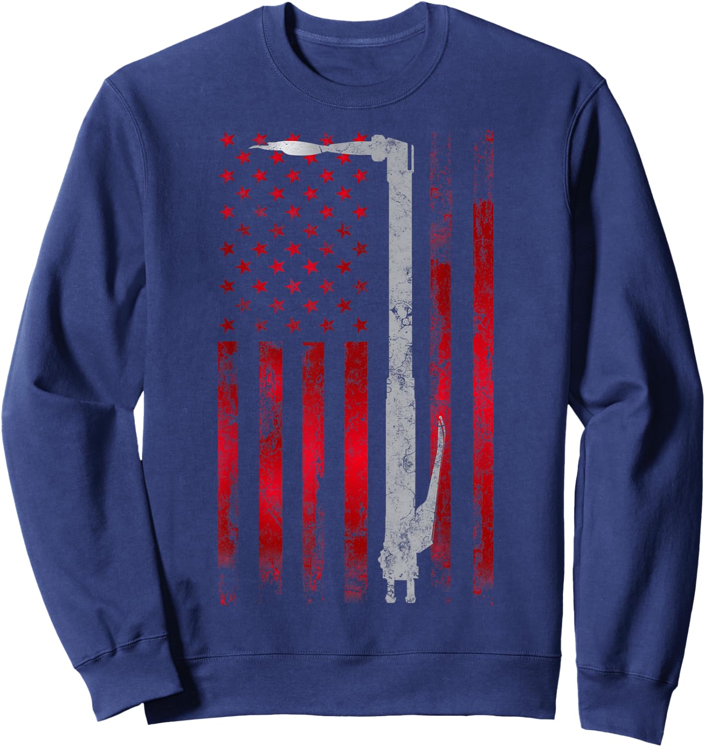 Welding Vintage Patriotic USA American Flag Welder gift Sweatshirt - Sweatshirt | Navy