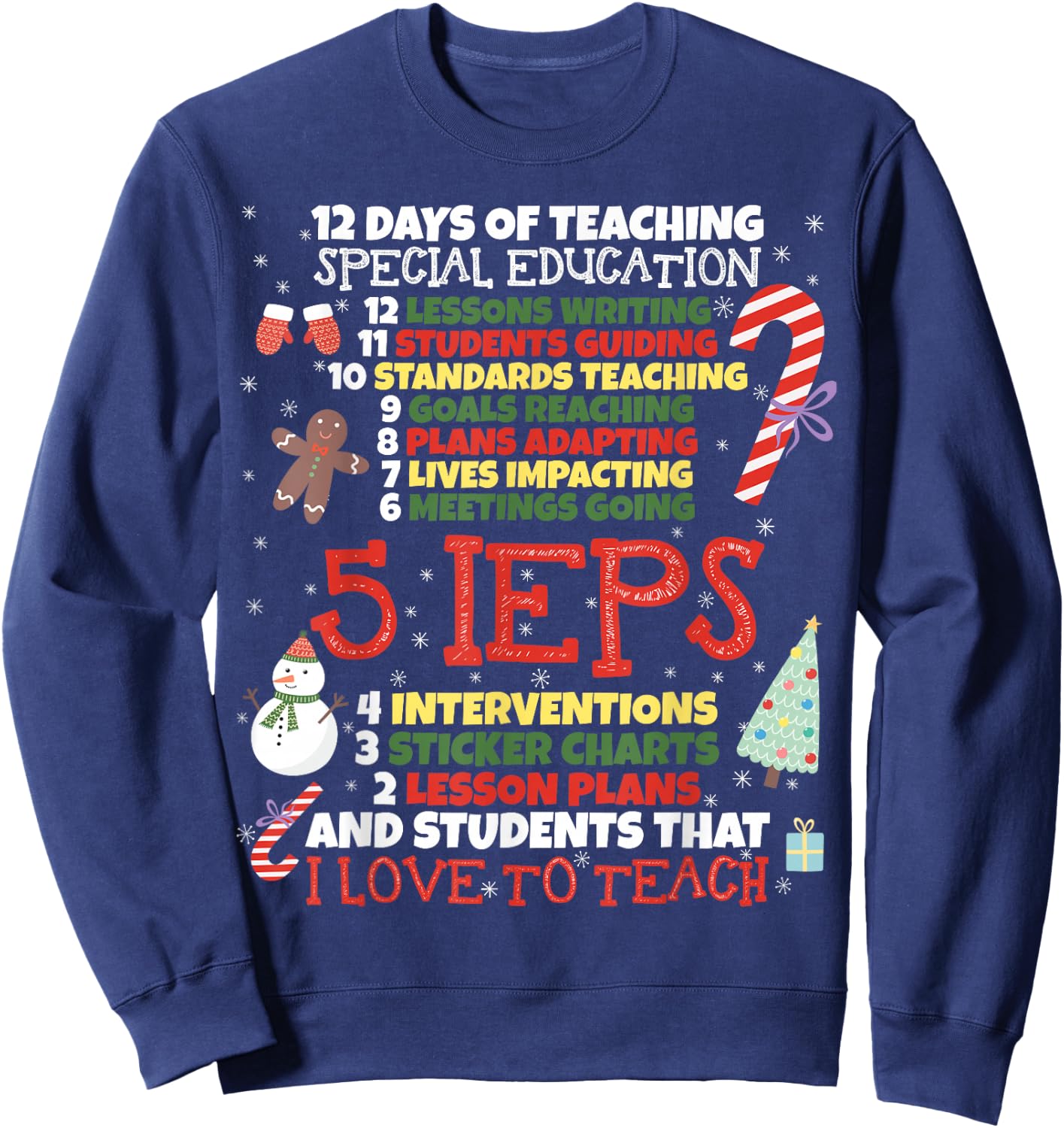 SPED School Funny Special Education Teacher Gift Sweatshirt - Sweatshirt | Navy