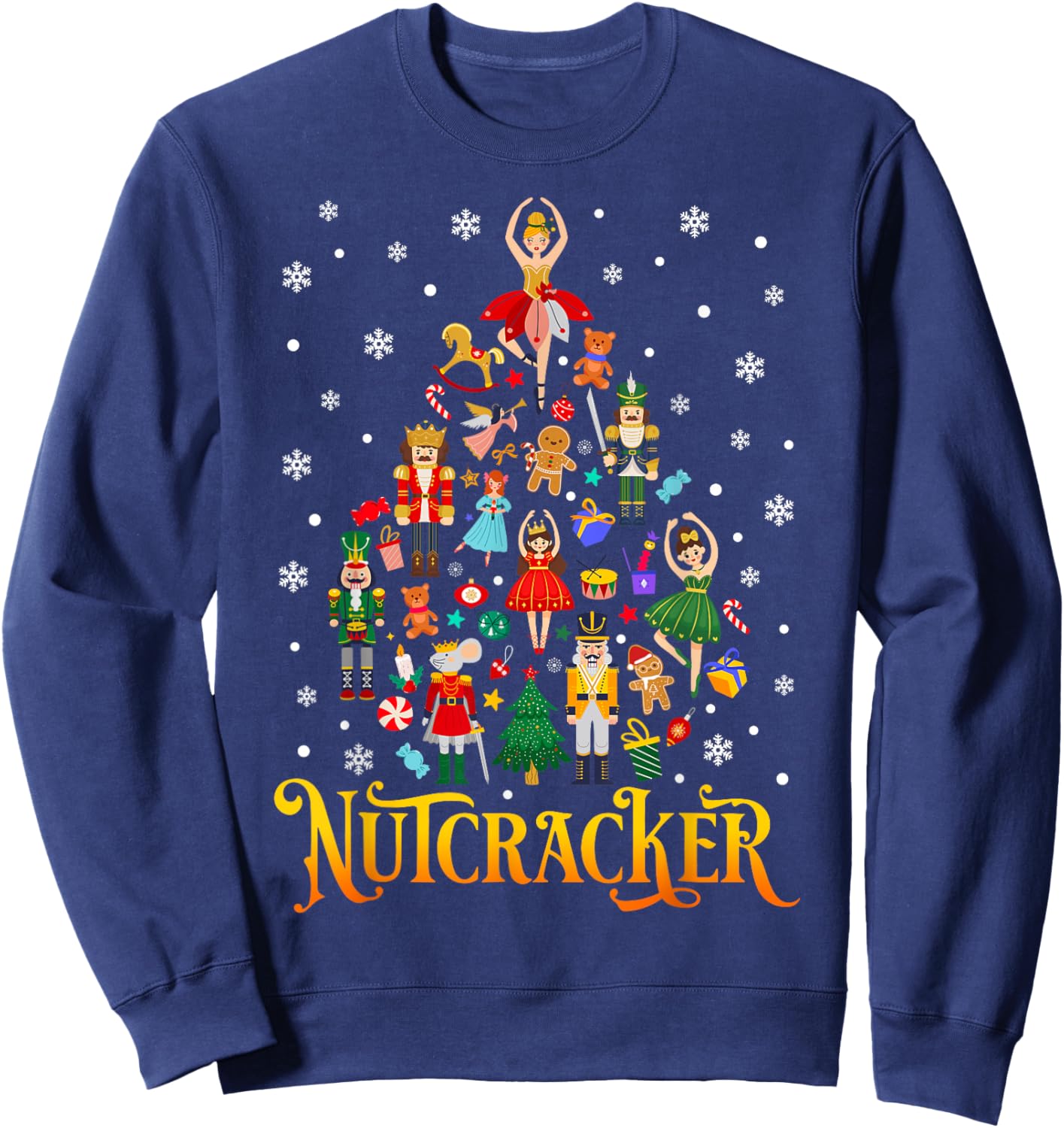 Vintage Christmas Nutcracker Squad Matching Family Christmas Sweatshirt - Sweatshirt | Navy
