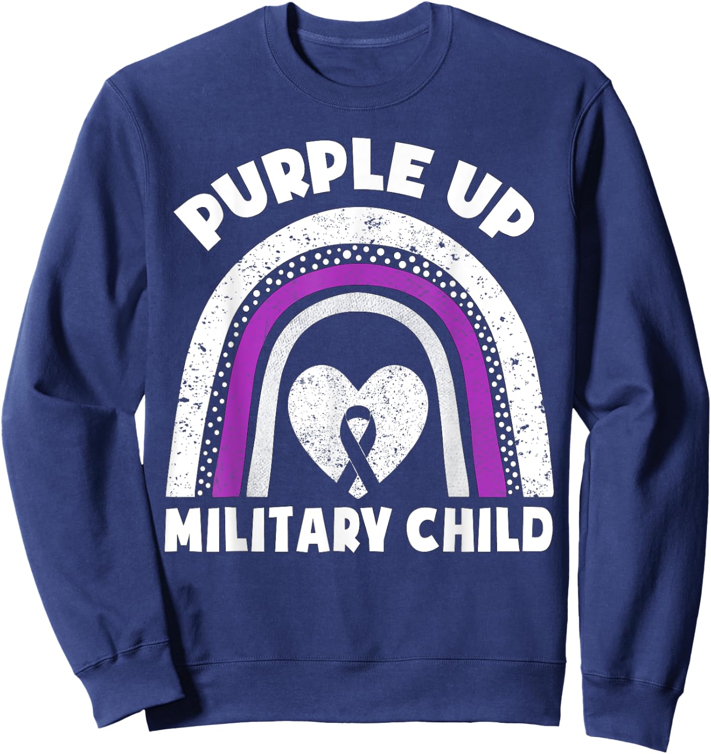 Purple Up For Military Kids Month Of The Military Child Cute Sweatshirt - Sweatshirt | Navy