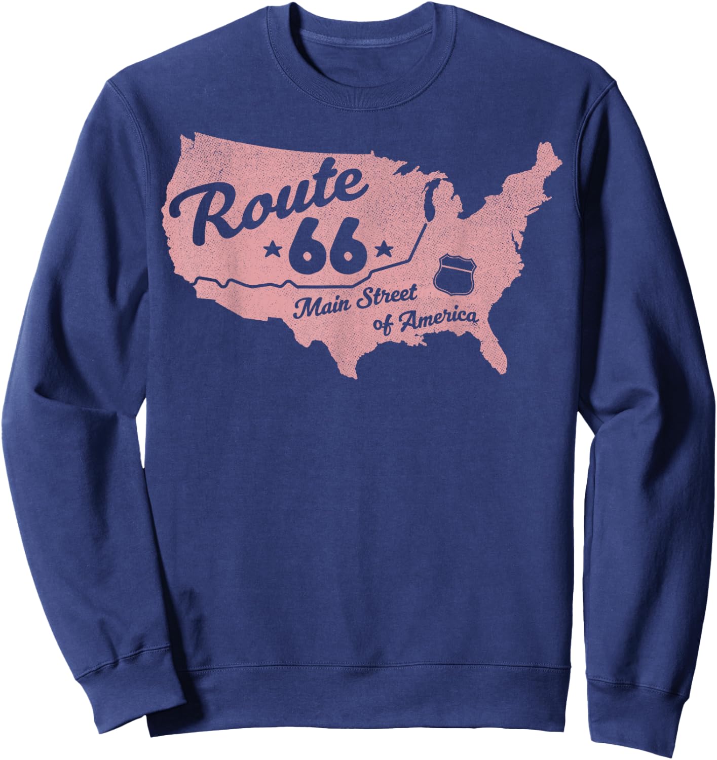 USA Apparel Route 66 Main Street of America Sweatshirt - Sweatshirt | Navy
