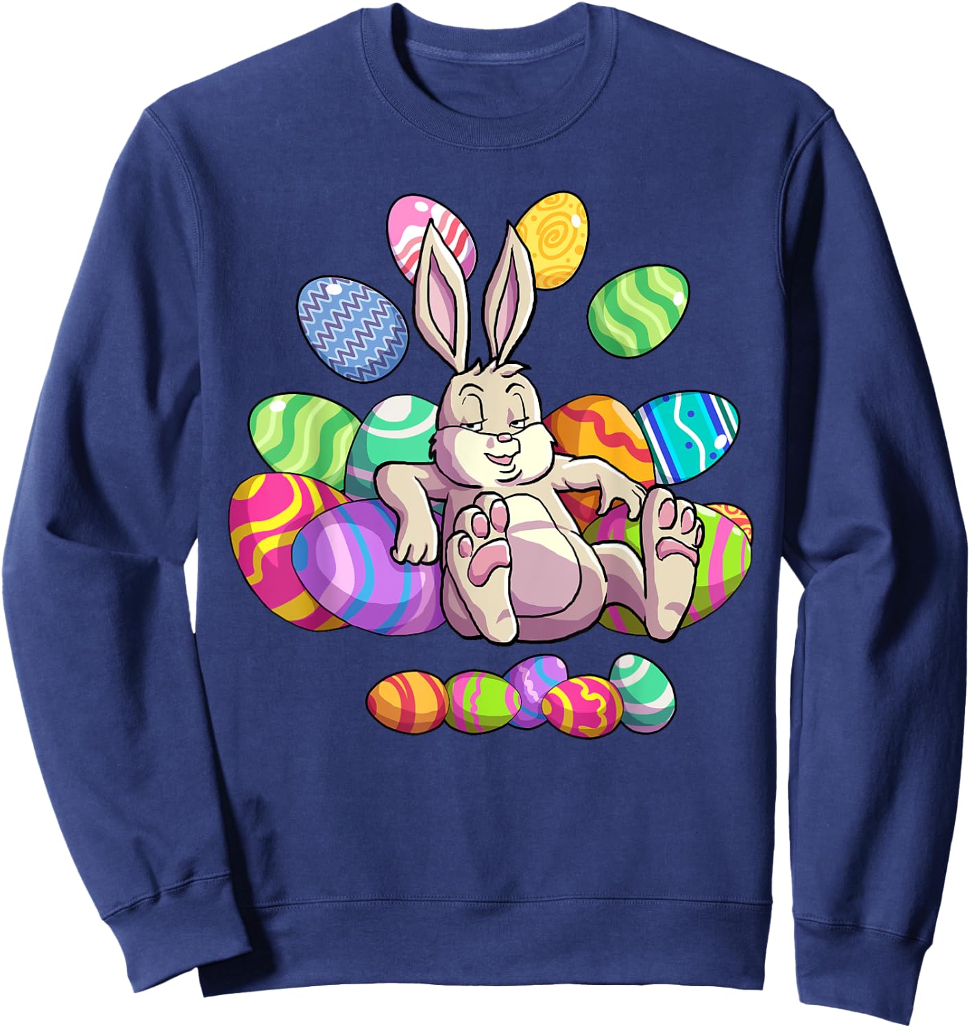 Funny Easter Shirt Girls Boys Toddler Easter Bunny Sweatshirt - Sweatshirt | Navy