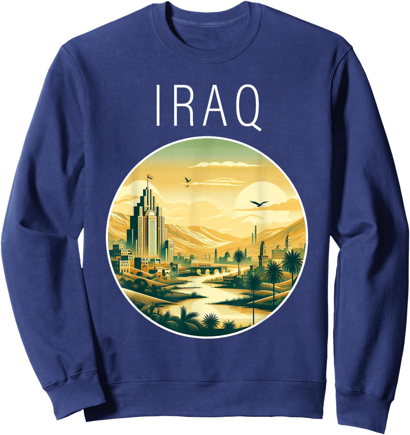 Iraq scenery Art Deco Sweatshirt - Sweatshirt | Navy