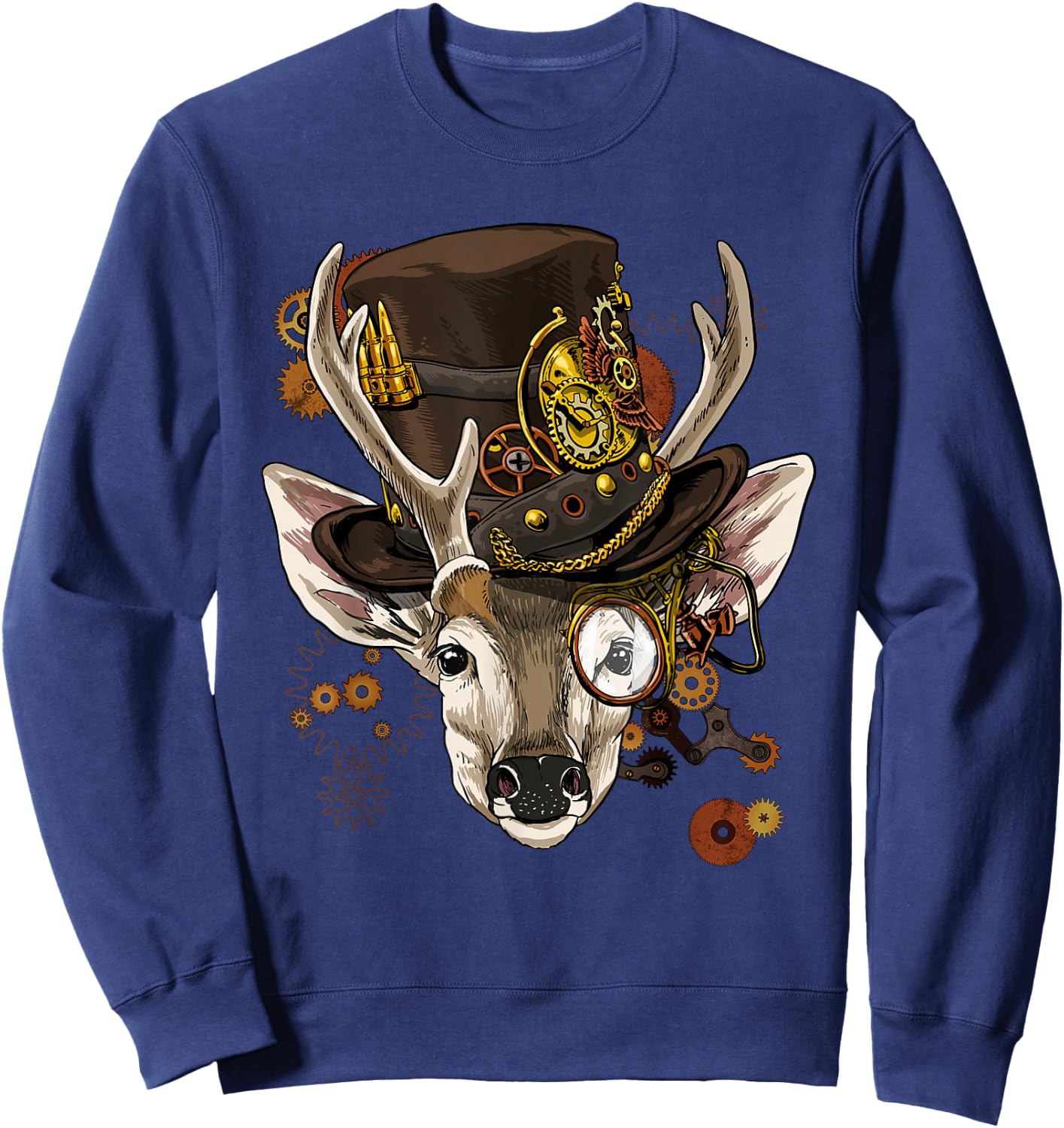 Steampunk Deer Steampunk Deer Animal Lovers Sweatshirt - Sweatshirt | Navy