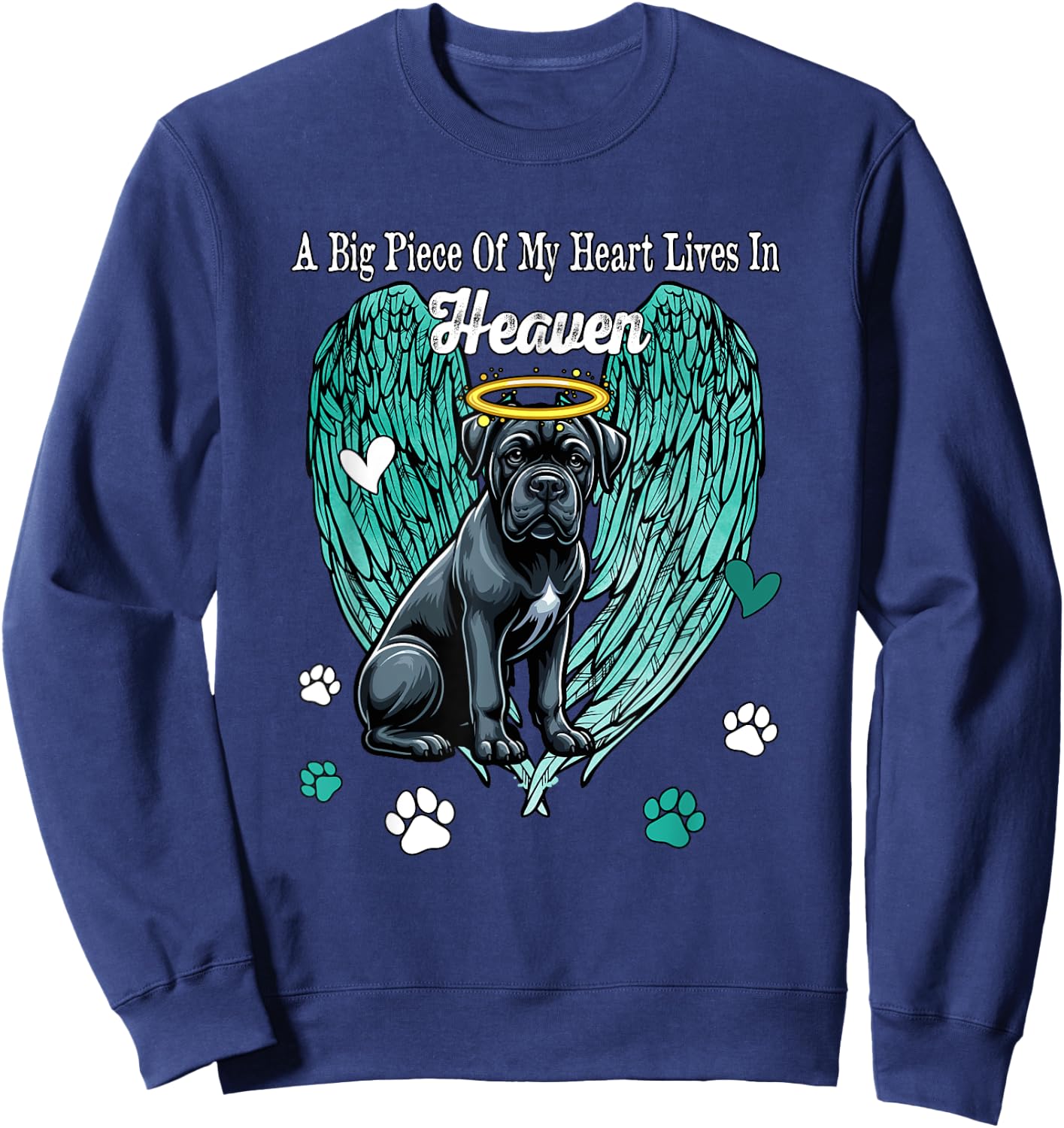 Heart Lives In Heaven Costume Cane Corso Memories Owner Sweatshirt - Sweatshirt | Navy