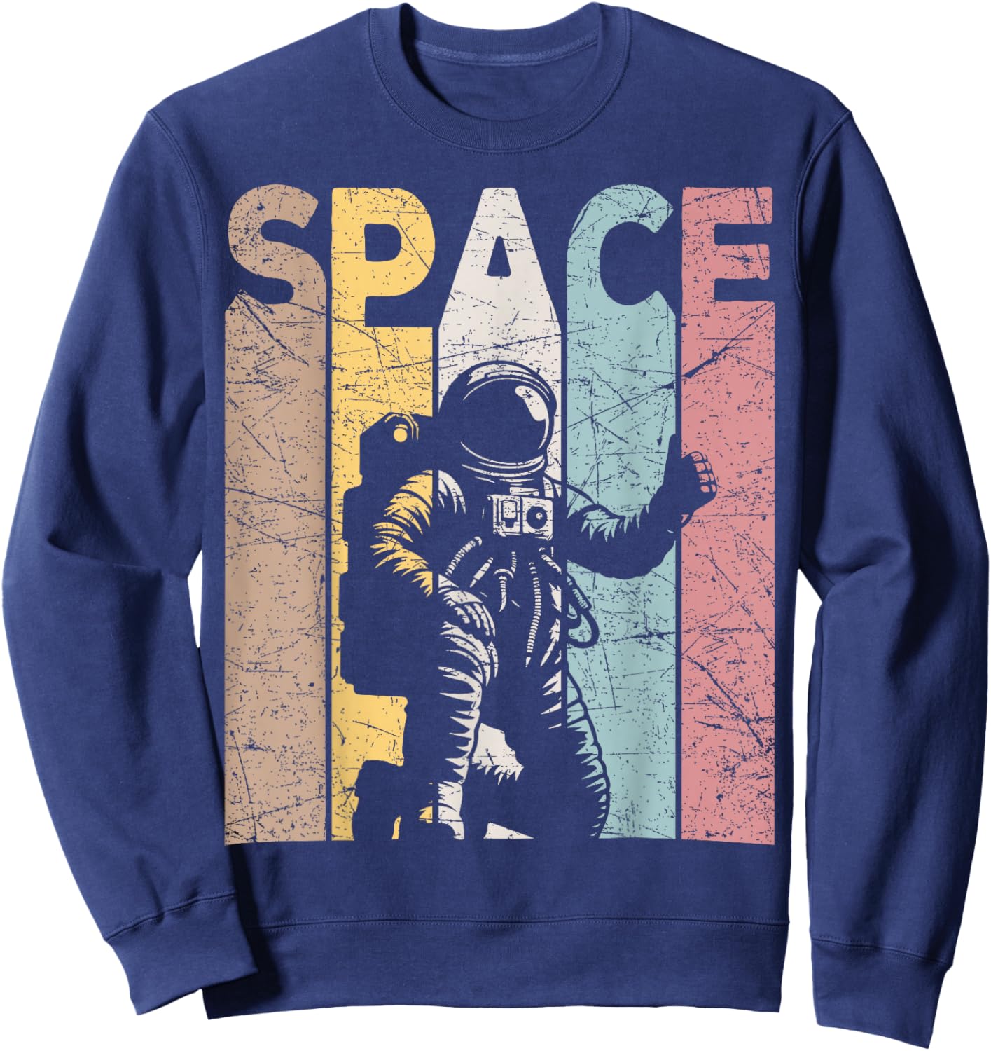 Space Vintage Outer Space Retro Space Nerd Sweatshirt - Sweatshirt | Navy