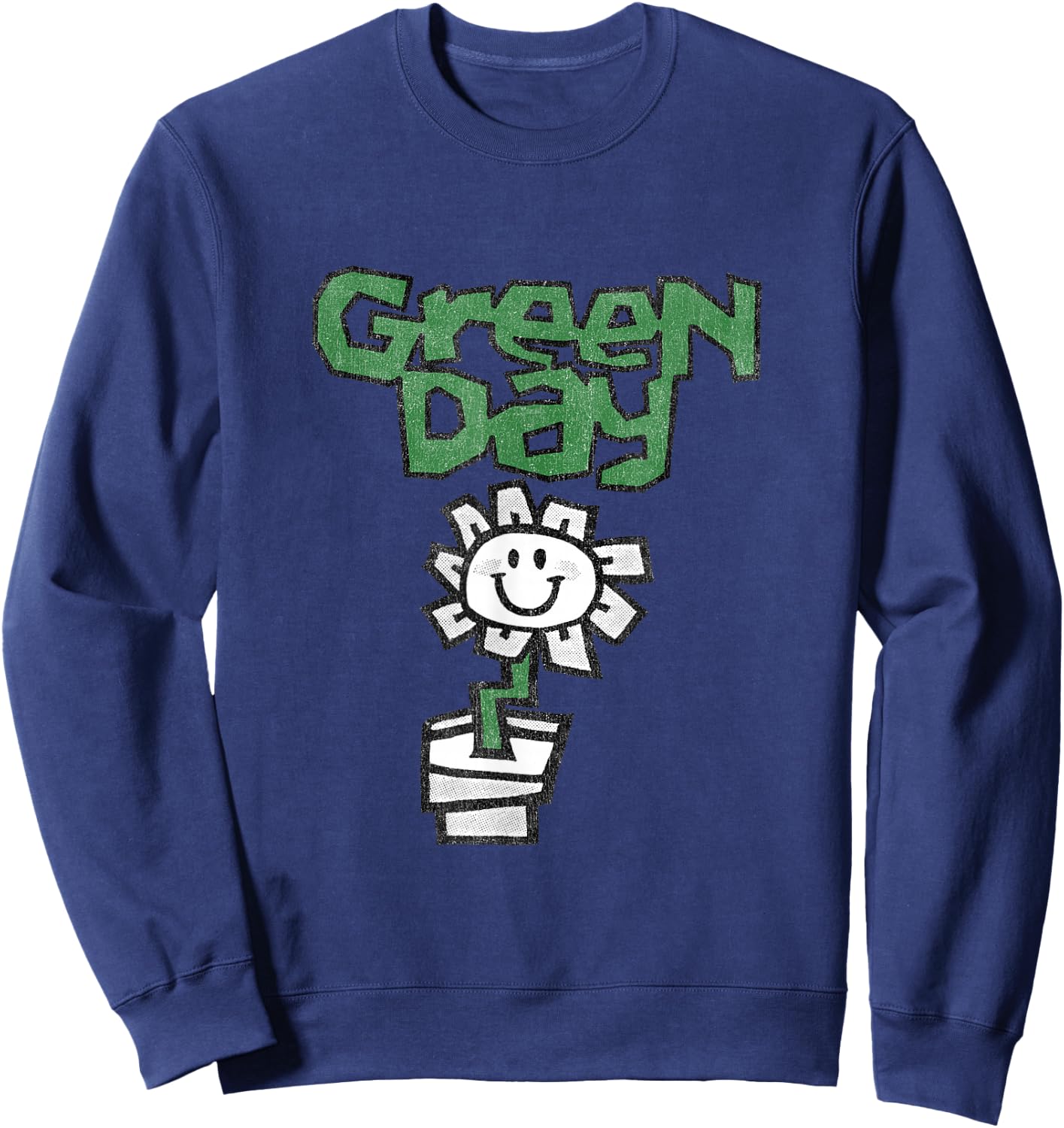 Green Day Flower Pot Sweatshirt - Sweatshirt | Navy