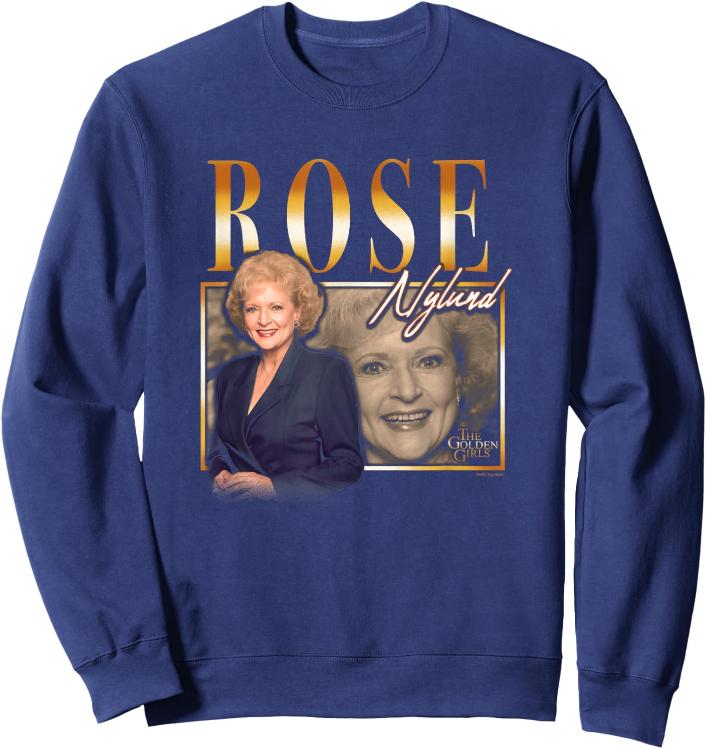 The Golden Girls Iconic Rose Nylund 90s Retro Big Portrait Sweatshirt - Sweatshirt | Navy