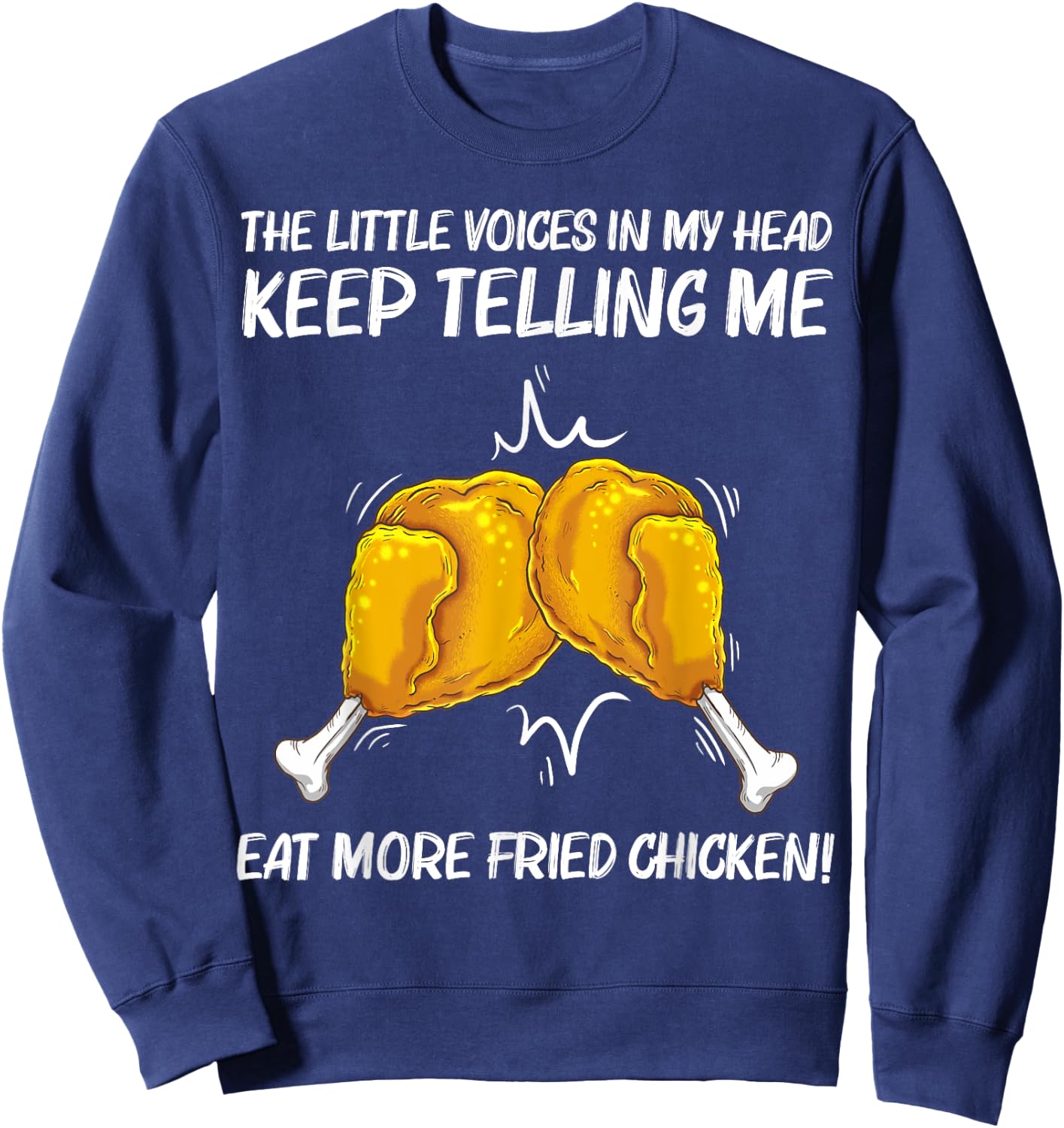 Funny Fried Chicken Gift Women Chicken Bucket Food Sweatshirt - Sweatshirt | Navy