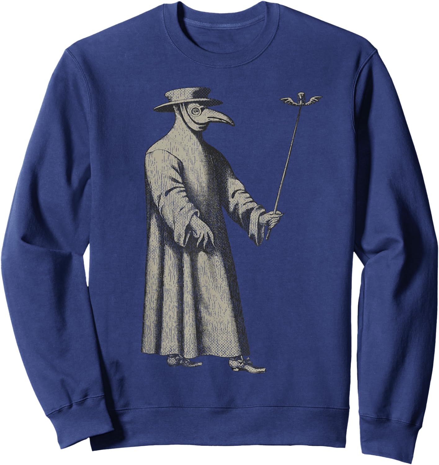 Plague Doctor Mask Medieval Steampunk Vintage Physician Sweatshirt - Sweatshirt | Navy