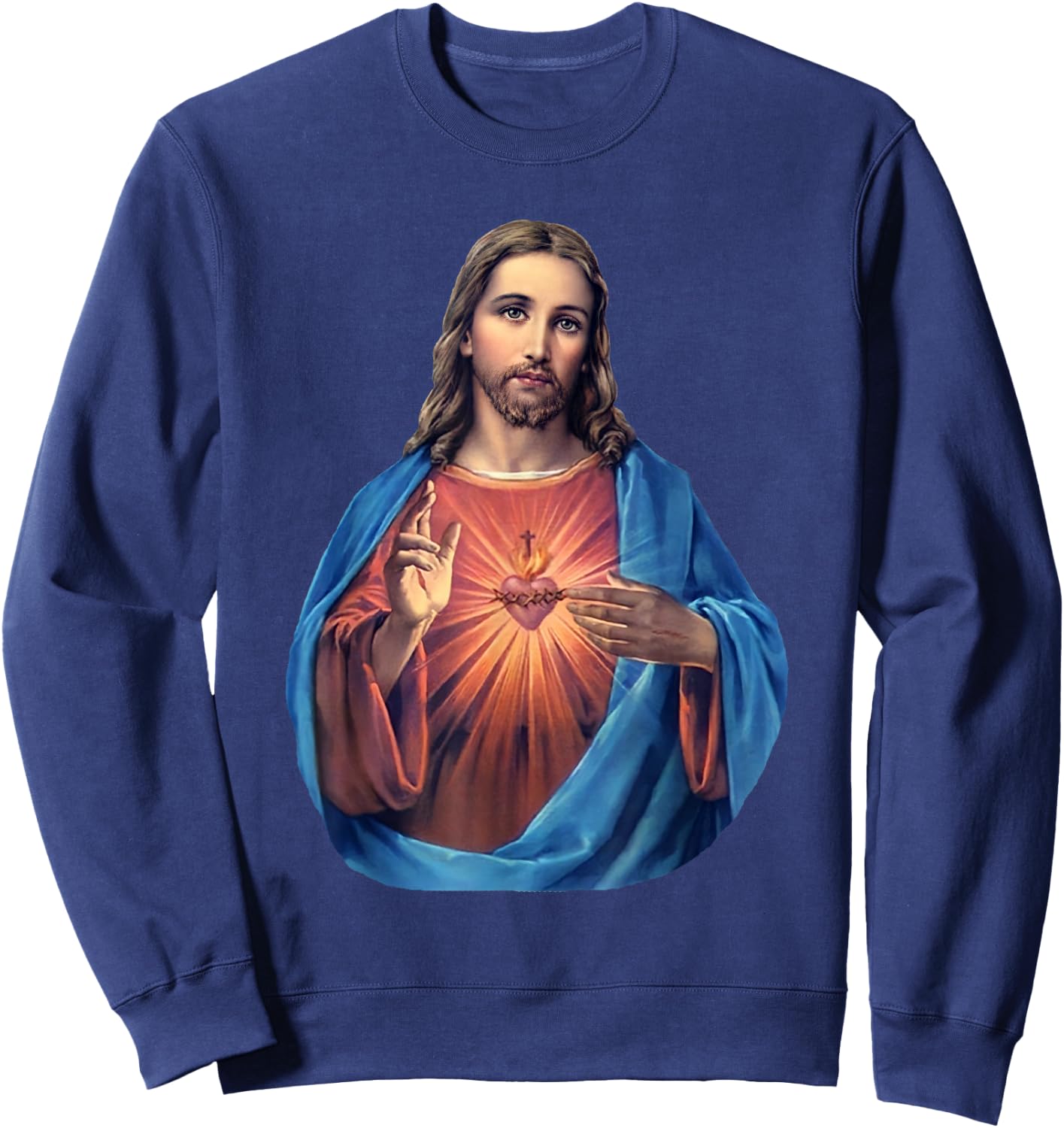 Sacred Heart Jesus Sweatshirt - Sweatshirt | Navy
