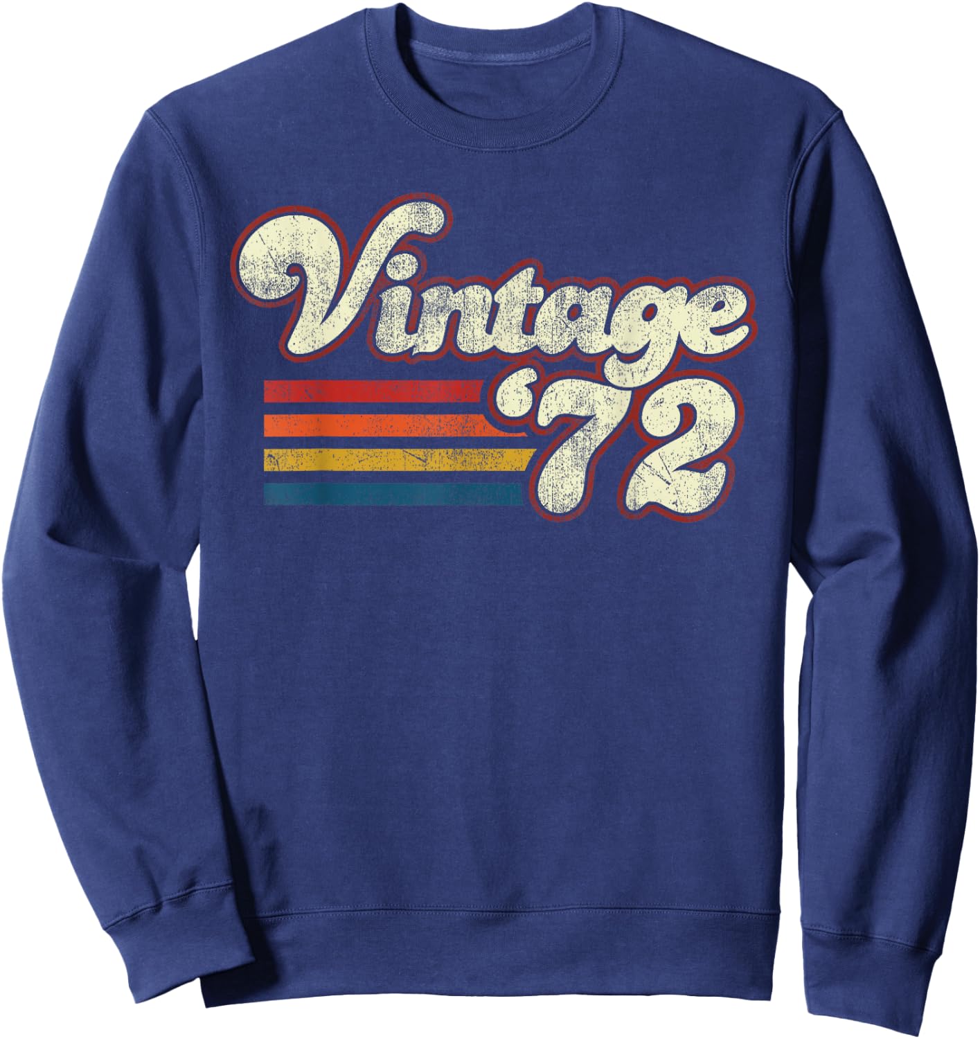 Vintage 1972 Birthday Sweatshirt - Sweatshirt | Navy