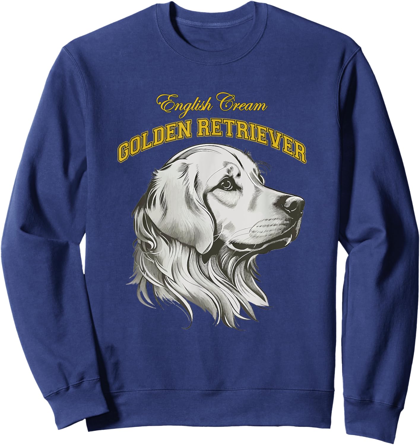 English Cream Golden Retriever ECGR Retro Preppy Collegiate Sweatshirt - Sweatshirt | Navy