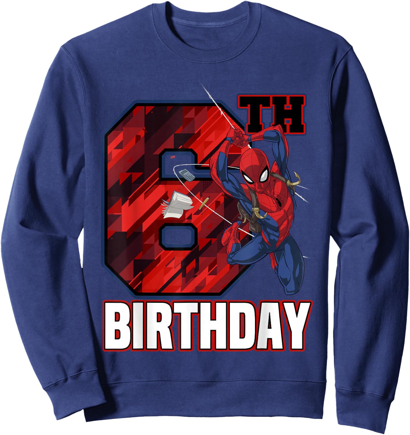 Marvel Spider-Man Web Swing 6th Birthday Sweatshirt - Sweatshirt | Navy
