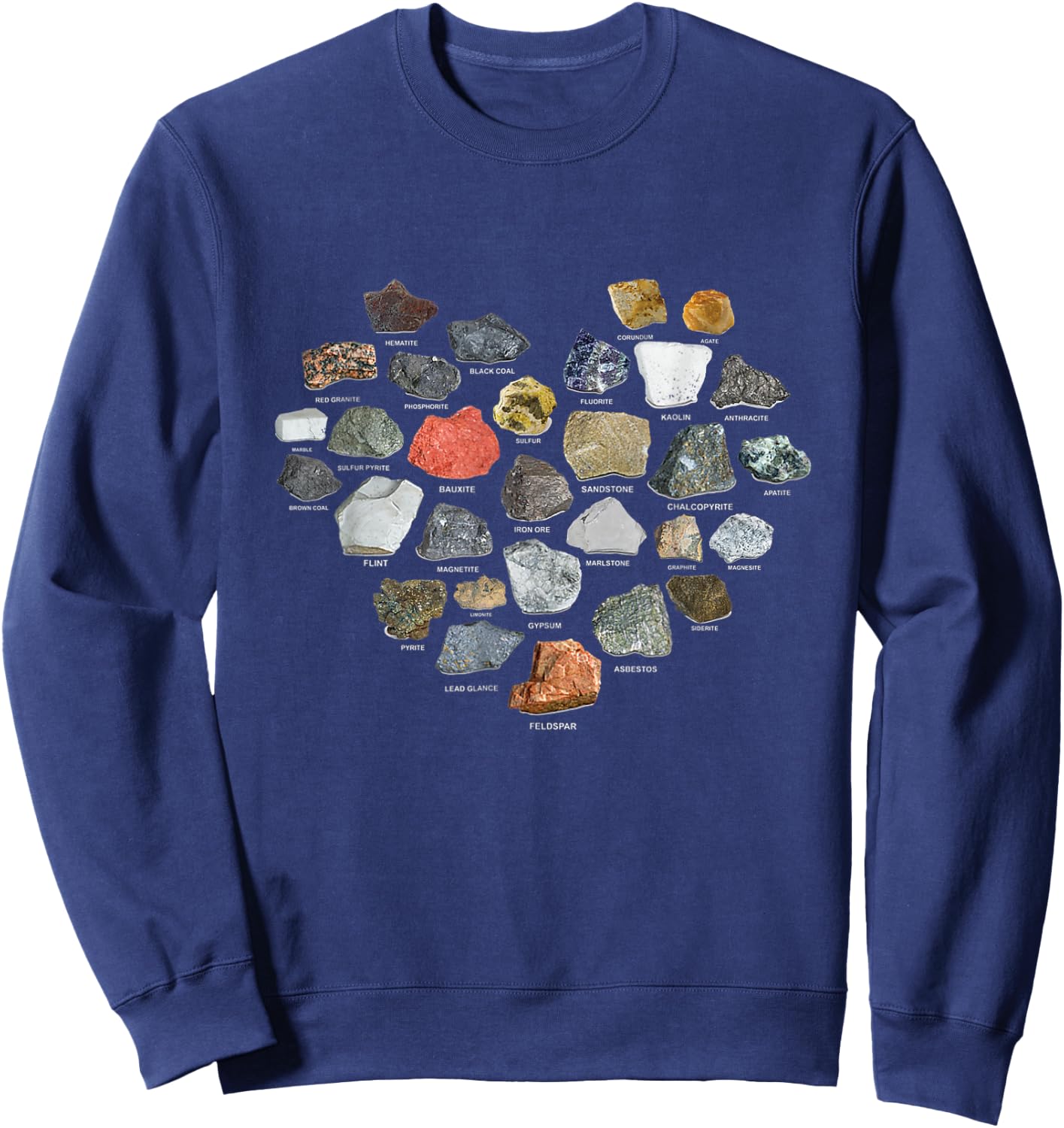Geology Ores Minerals Gems and Crystals Rock Collecting Gift Sweatshirt - Sweatshirt | Navy