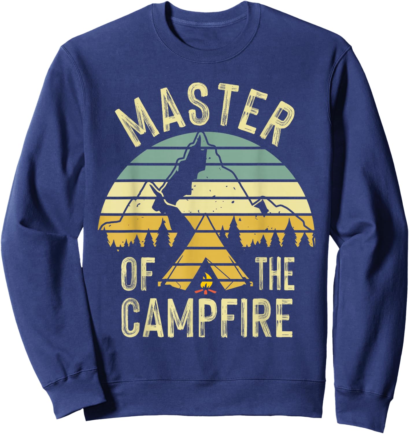 Cool Master Campfire Funny Camping Gift Kids Men Women Sweatshirt - Sweatshirt | Navy