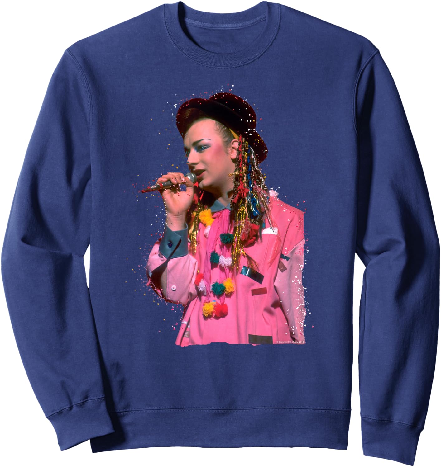 TV Times Boy George 80s Particle Effect Sweatshirt - Sweatshirt | Navy