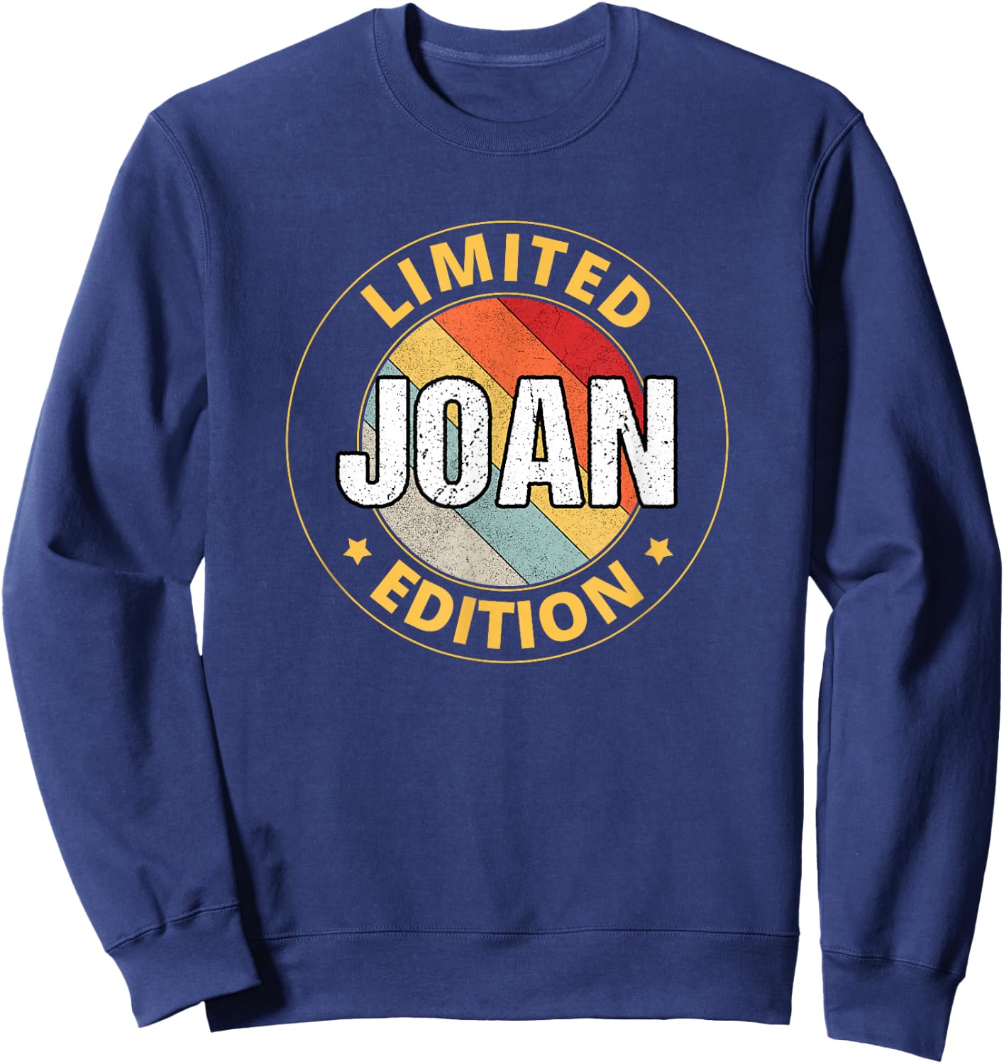Joan Name Shirts & Gifts Joan Name - -Adults, Kids - Black - Small - Short Sleeve - Modern - Personalized - Cotton Blend - Machine Wash Sweatshirt - Sweatshirt | Navy