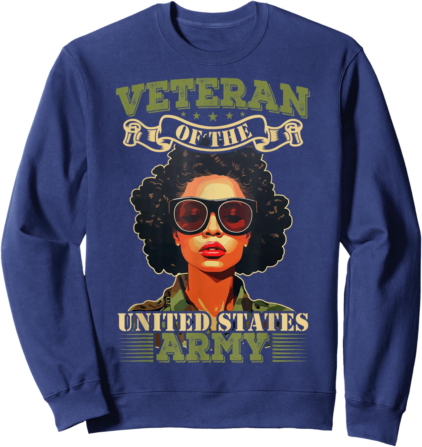 Veteran Of The United States Soldier Outfit Rockabilly Woman Sweatshirt - Sweatshirt | Navy