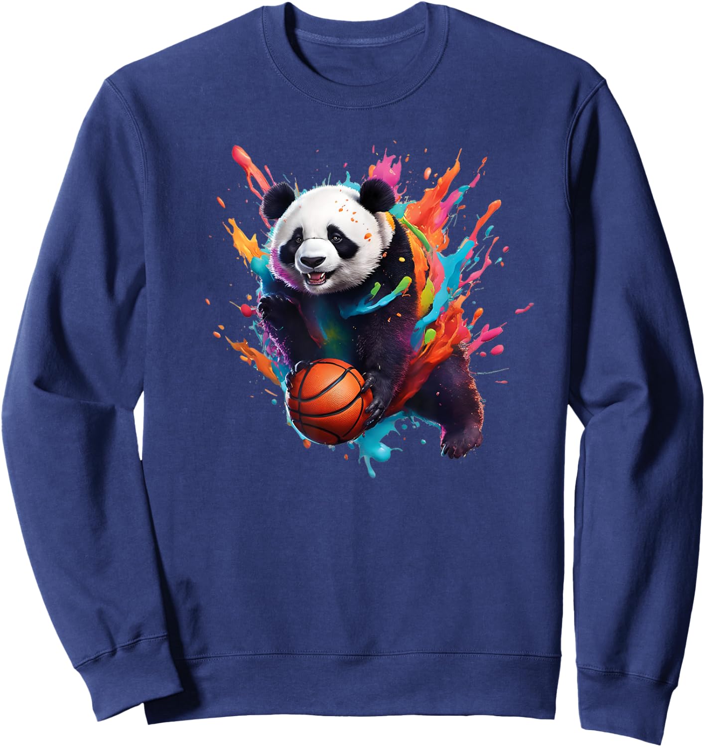 Basketball Panda Slam Dunk Sweatshirt - Sweatshirt | Navy