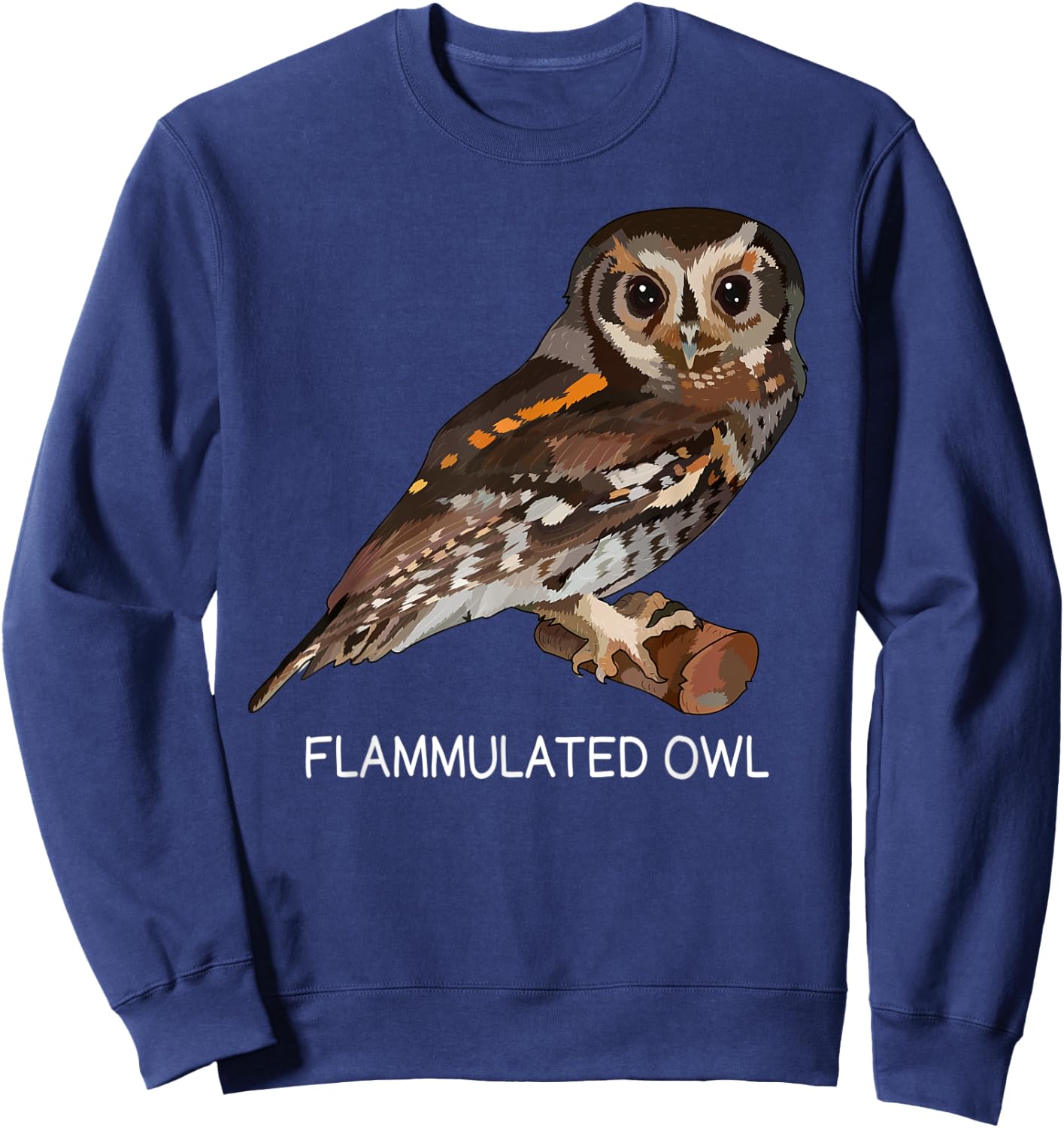 Flammulated Owl Bird Lover Sweatshirt - Sweatshirt | Navy