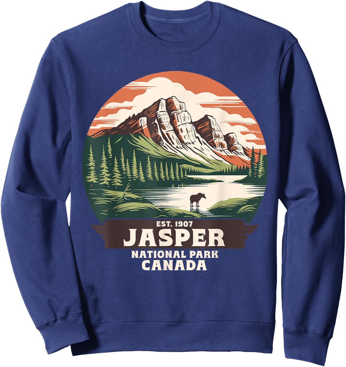 Jasper National Park, British Columbia, Canada Sweatshirt - Sweatshirt | Navy