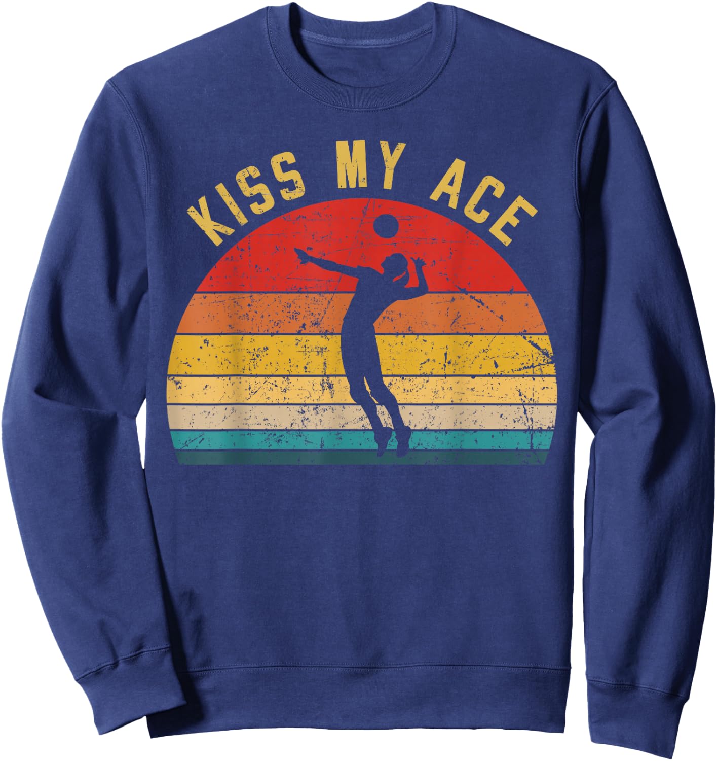 Volleyball Kiss my Ace Volleyball-Player Coach Gift Sweatshirt - Sweatshirt | Navy