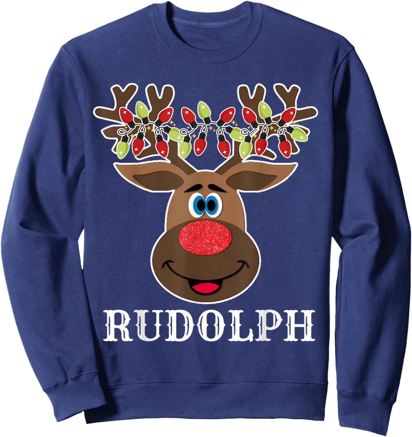 Santa Reindeer Rudolph Xmas Group Costume Sweatshirt - Sweatshirt | Navy