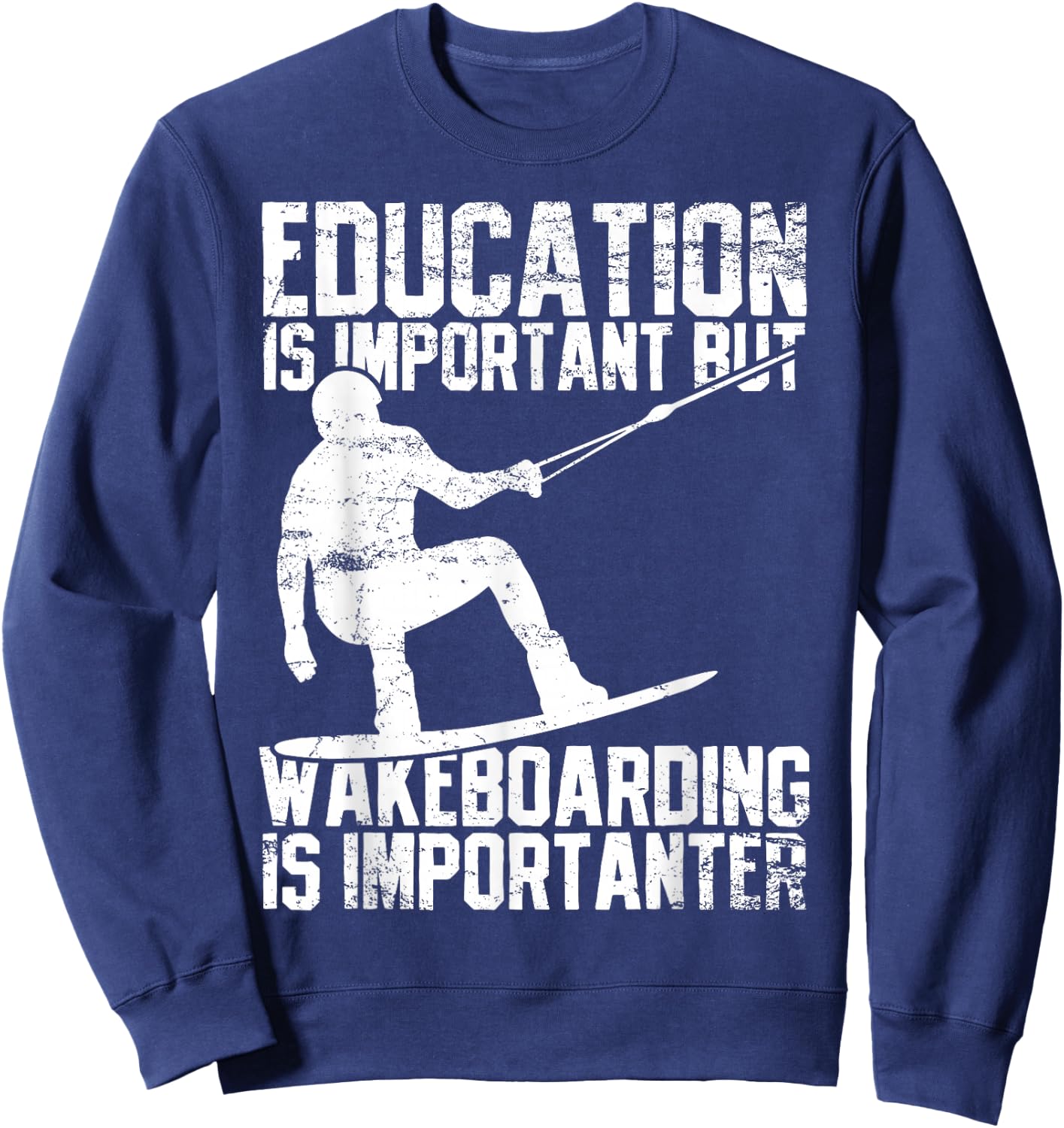 Wakeboarding Wakeboarder Wakeboard Vintage Sweatshirt - Sweatshirt | Navy