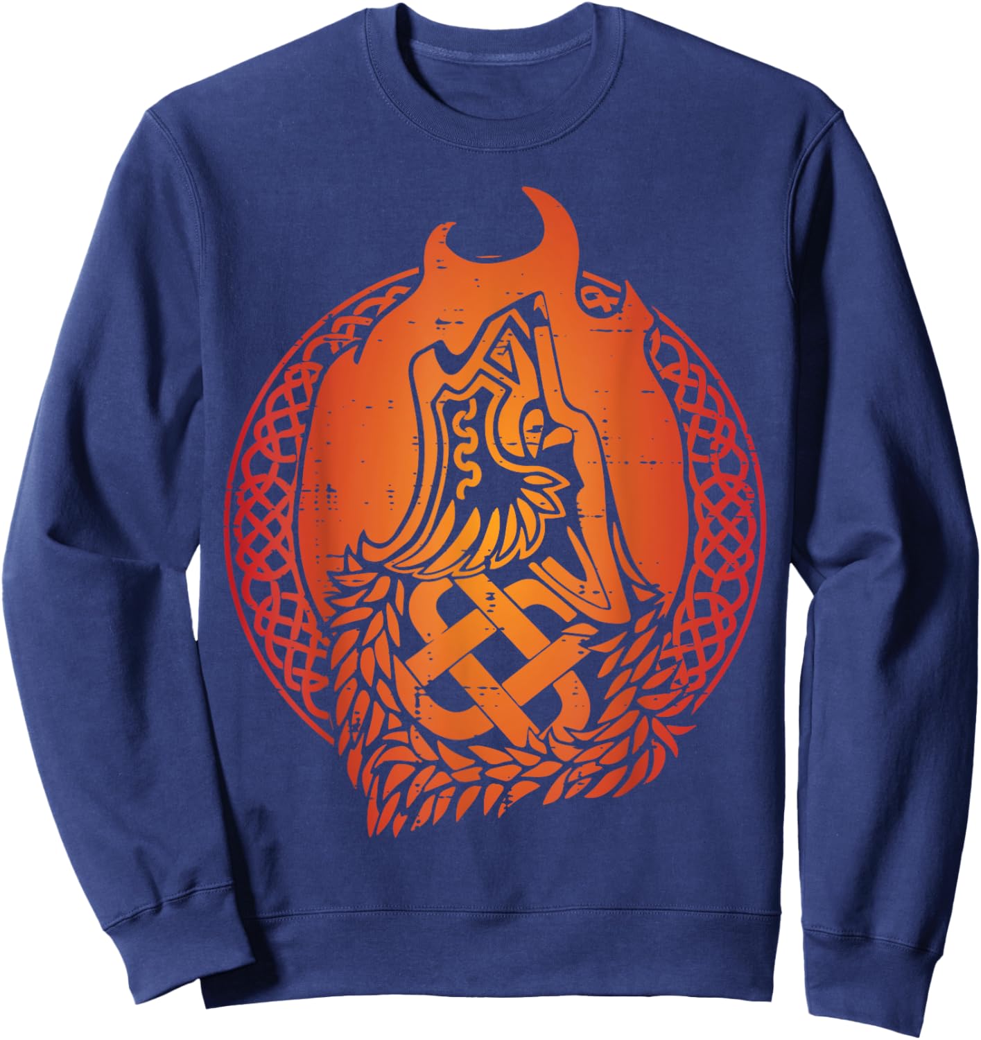 Viking Fenrir Celtic Circle Norse Mythology Men Kids Women Sweatshirt - Sweatshirt | Navy