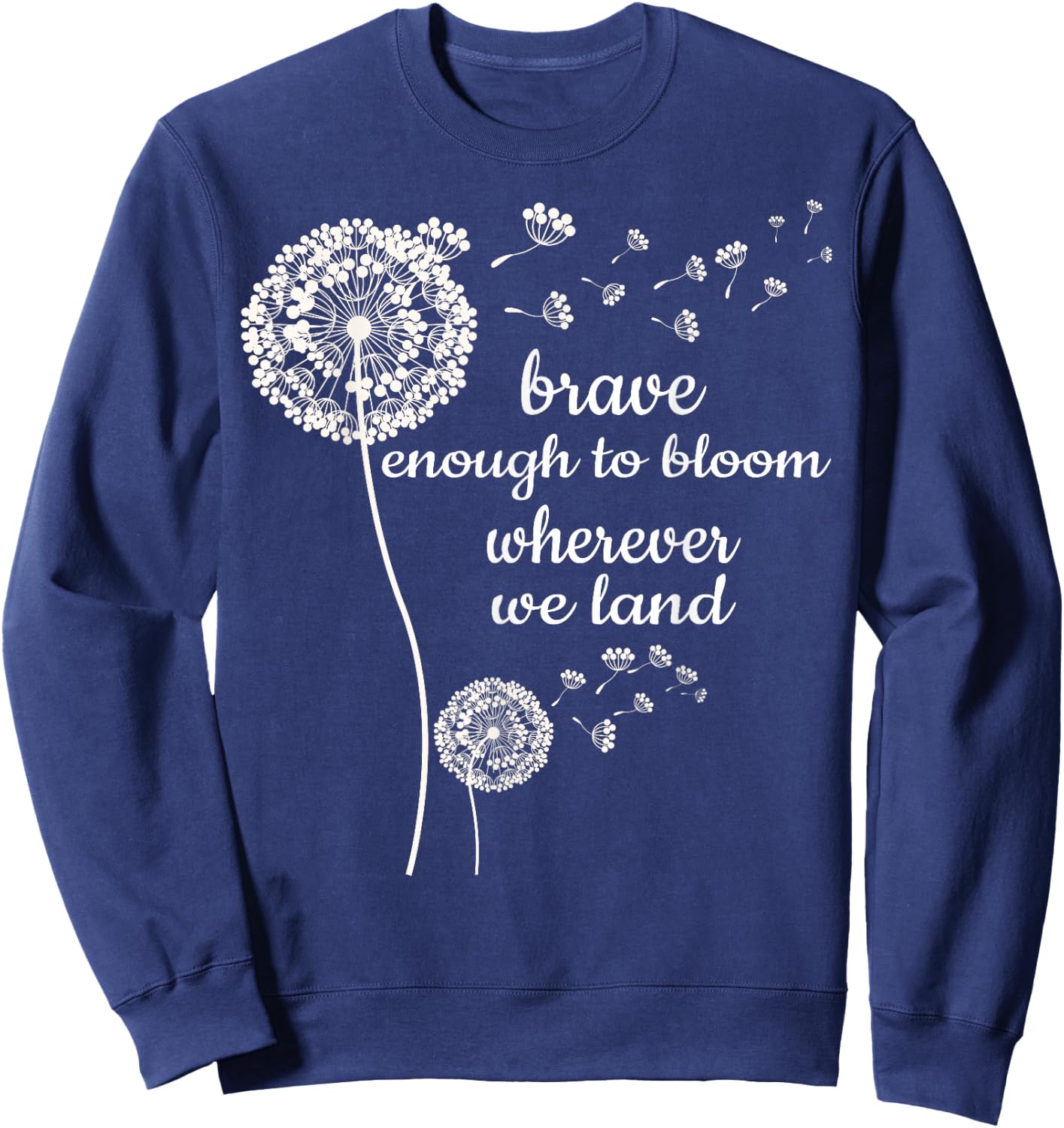 Brave Enough to Bloom Military Kids Month of Military Child Small Sweatshirt - Sweatshirt | Navy