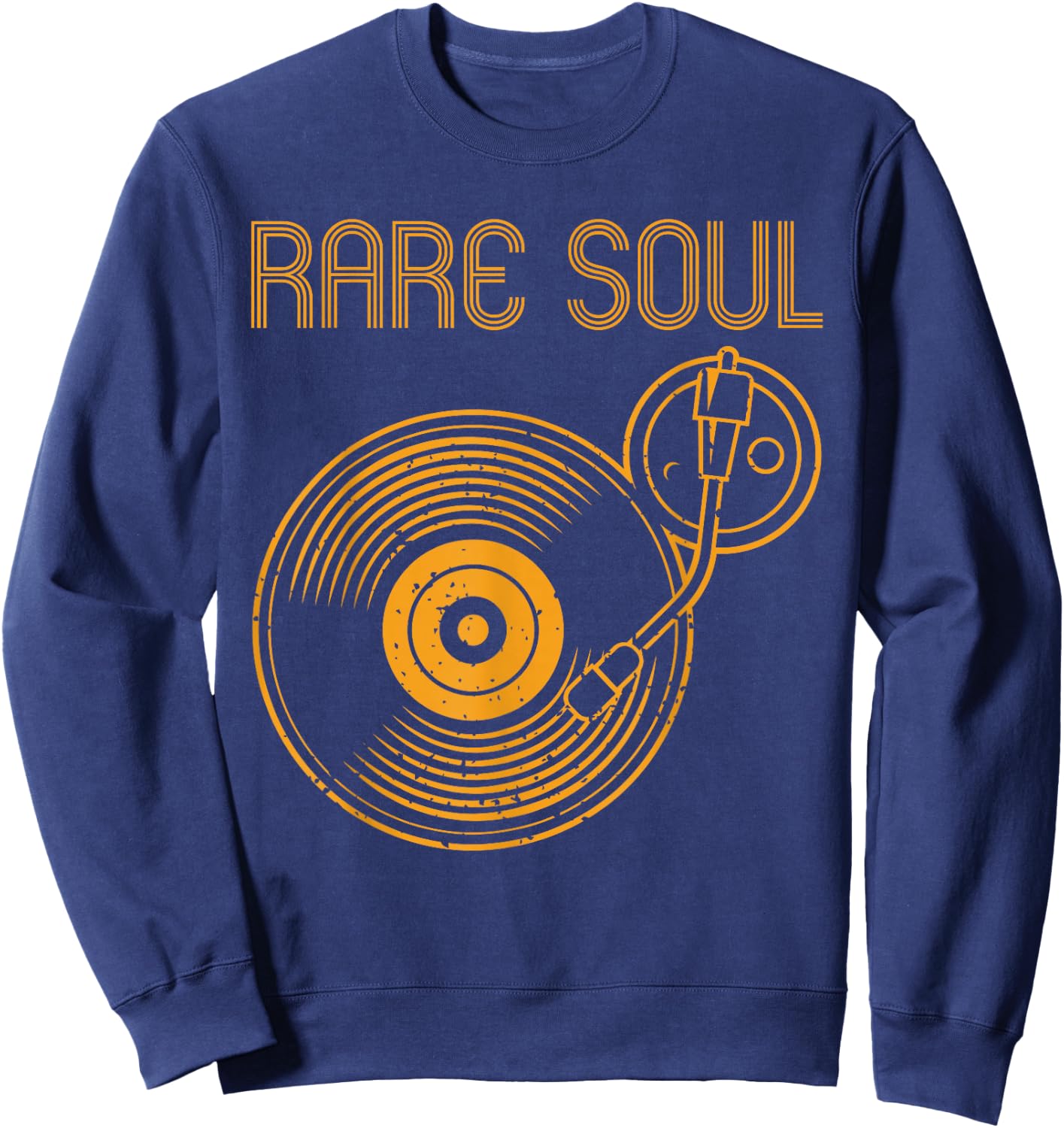 Classic Rare Soul Music Vintage Style DJ Turntable Gift Sweatshirt - Sweatshirt | Navy