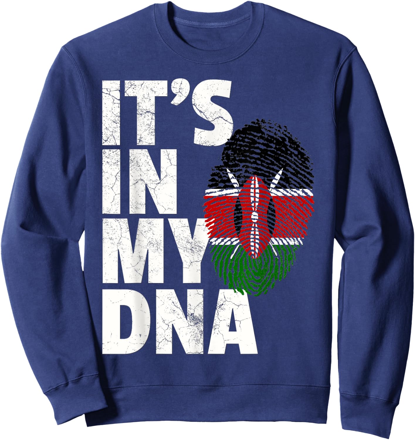 IT'S IN MY DNA Kenyan Kenya Flag Pride National Country Gift Sweatshirt - Sweatshirt | Navy