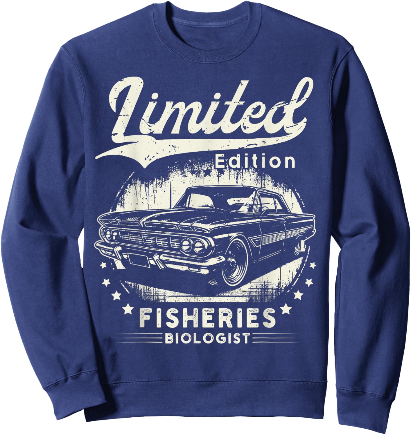 Fisheries Biologist Job car Birthday Worker Professional Sweatshirt - Sweatshirt | Navy