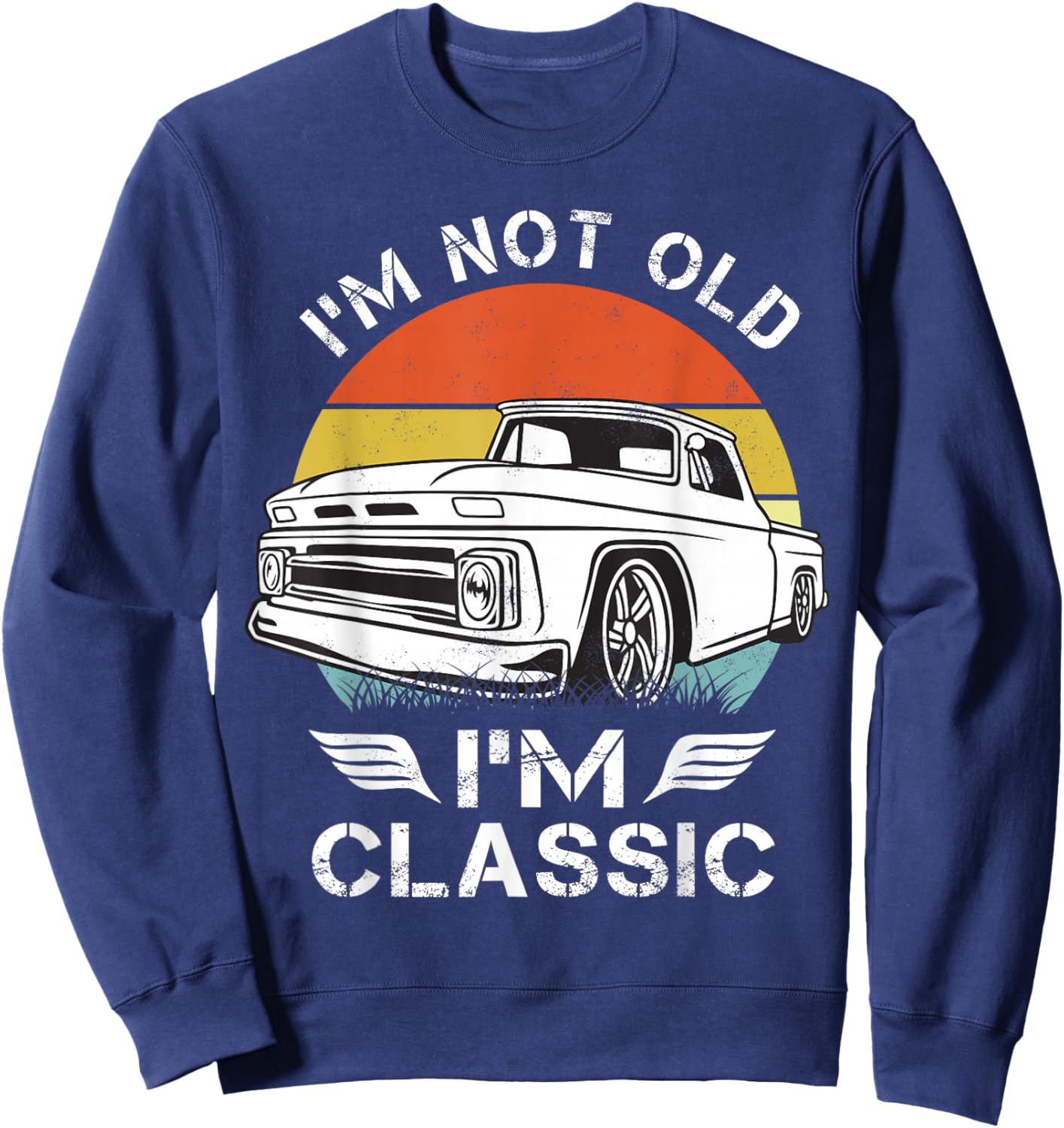1966 chevys c10 truck , Small, Black Sweatshirt - Sweatshirt | Navy