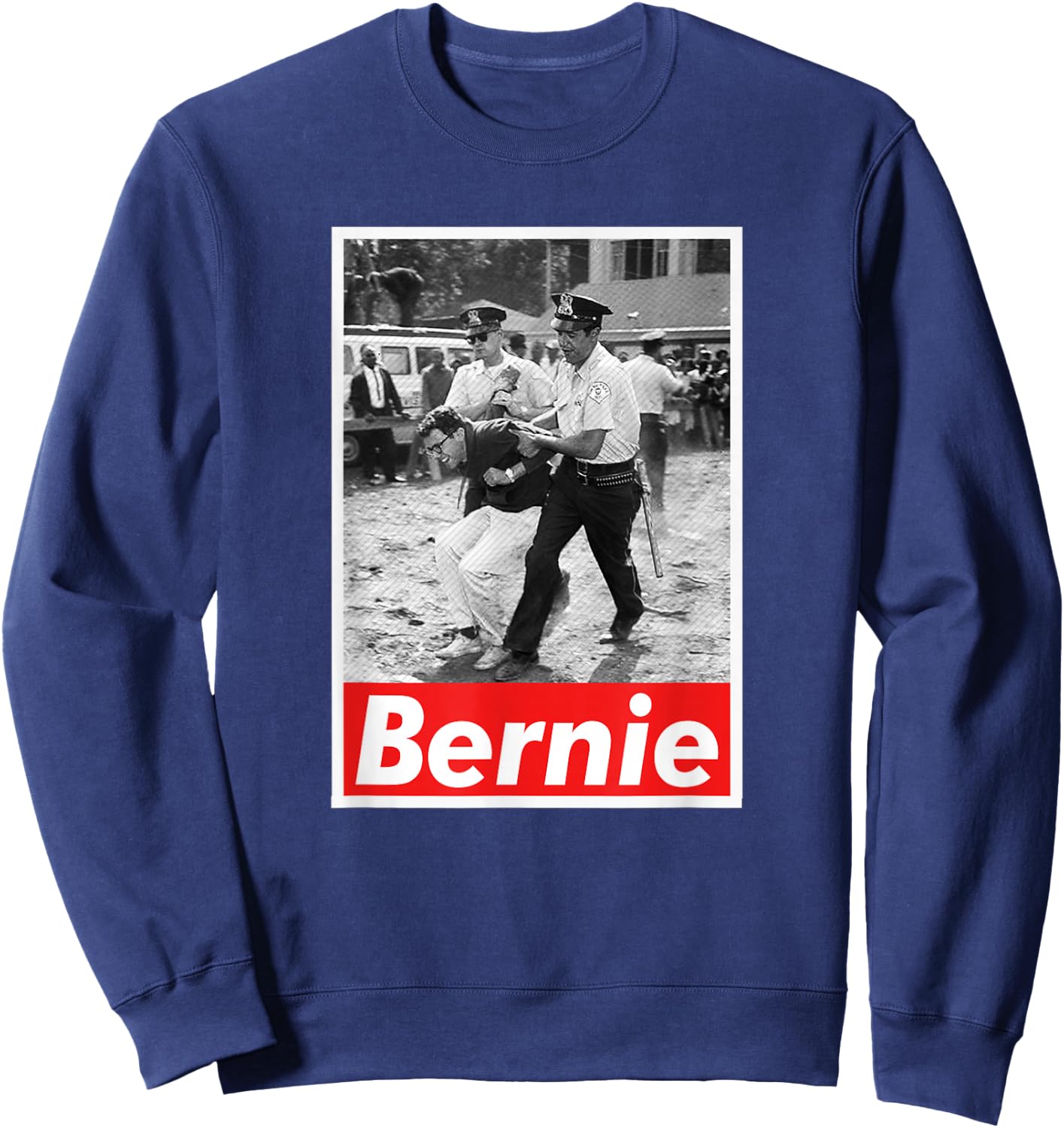 Bernie Sanders - 1963 Civil Rights Protest Arrest Bernie Sweatshirt - Sweatshirt | Navy